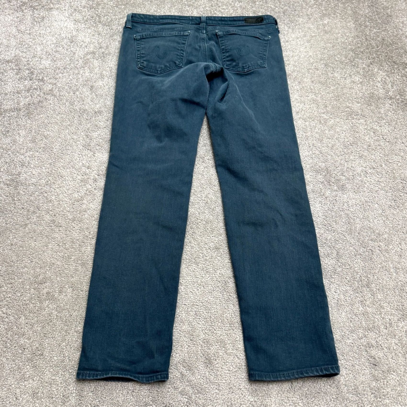 Denime AG Adriano Goldschmied The Stilt Cigarette Denim Jeans Womens 32R Blue Stretch Size 24" / US 00 / IT 34 - 2 Thumbnail