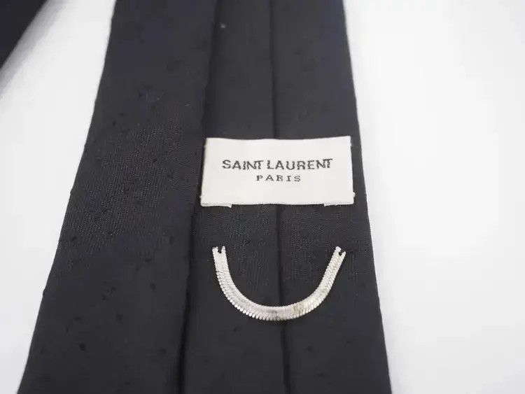 Other Saint Laurent Paris Skinny Woven Silk Tie-2507 Size ONE SIZE - 5 Thumbnail