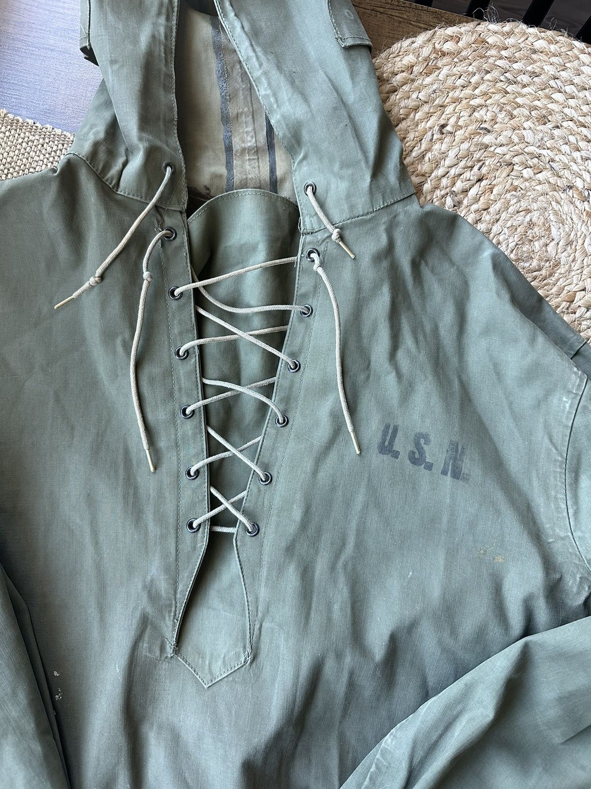 Vintage RARE WWII US Navy Contract NXSX 55552 USN Deck Jacket Size US S / EU 44-46 / 1 - 2 Thumbnail