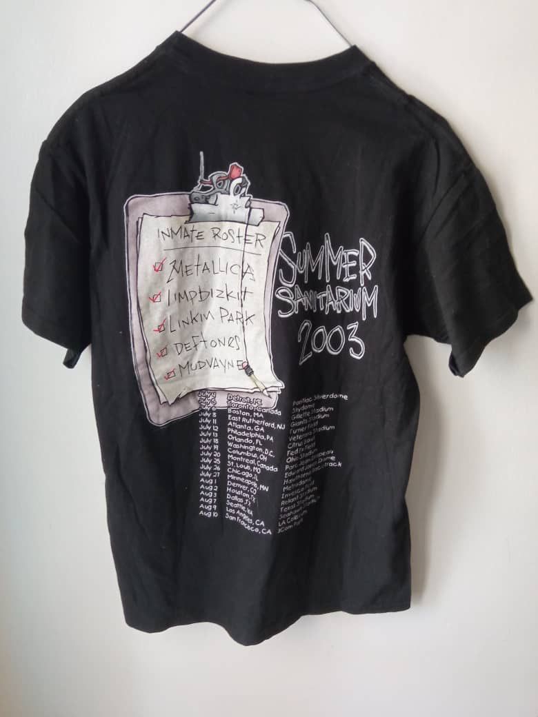 Band Tees × Metallica × Vintage vintage 2003 Summer Sanitarium Metallica etc. tour tee Size US M / EU 48-50 / 2 - 2 Thumbnail