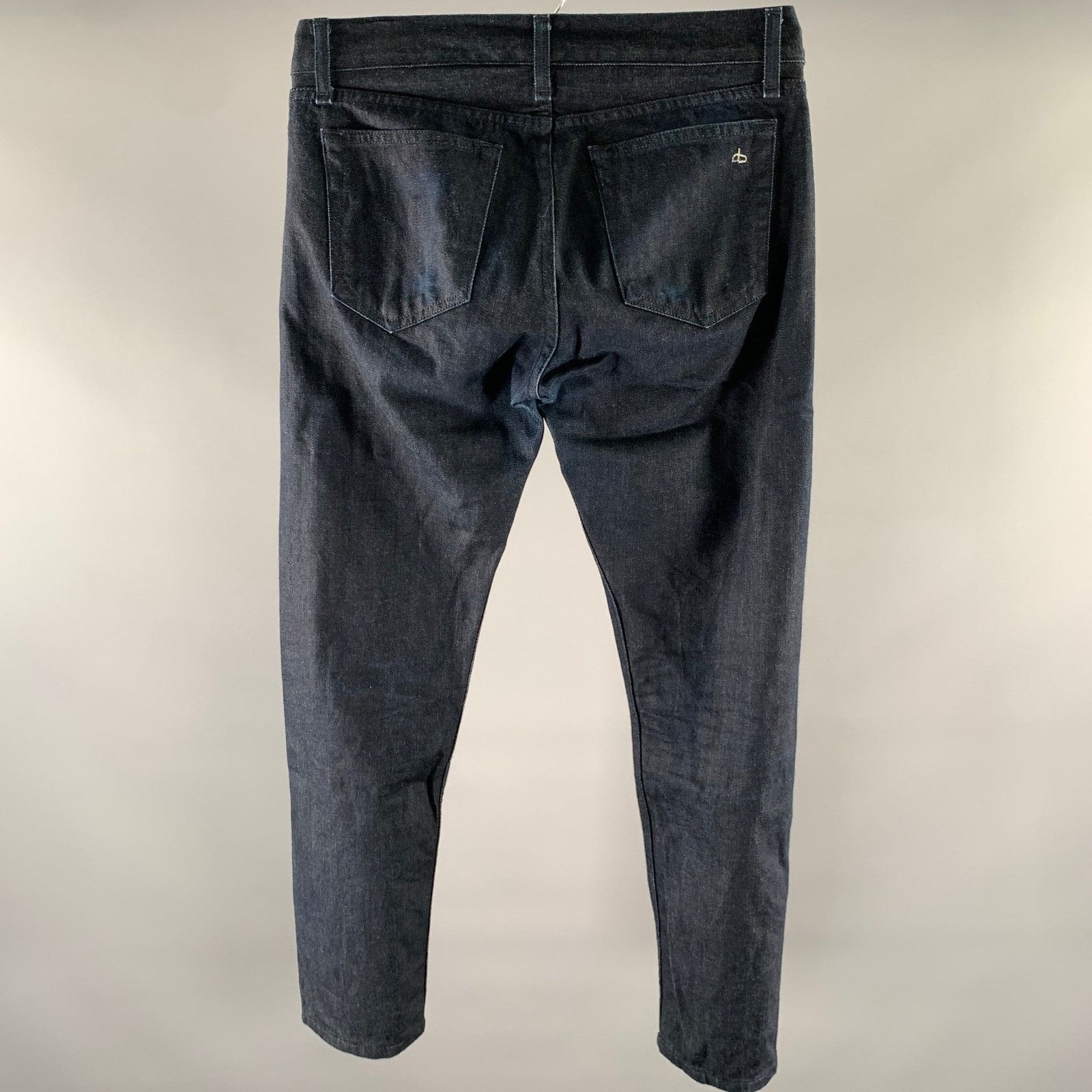 Rag & Bone RAG & BONE Size 32 Navy Cotton Button Fly Jeans Size US 32 / EU 48 - 3 Thumbnail