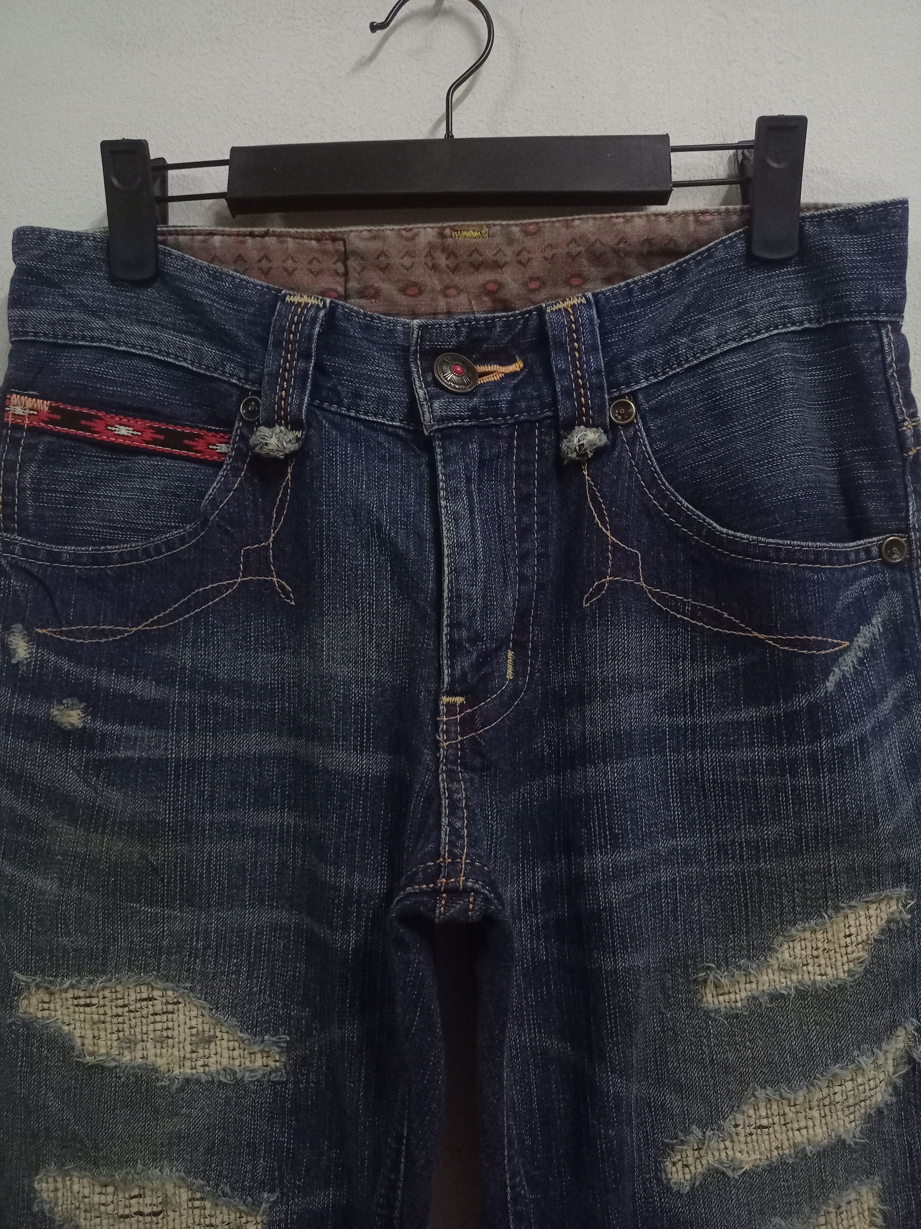 Edwin Exclusive Vintage Edwin XV Blue Wash Distressed Loose Jeans Size US 30 / EU 46 - 4 Thumbnail