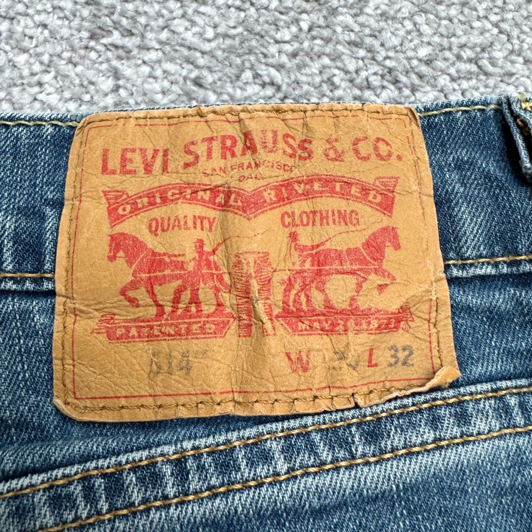 Levi's Levi's 514 Jeans Straight Leg Denim Mens 34x32 Blue Medium Wash Cotton Casual Size US 34 / EU 50 - 6 Thumbnail