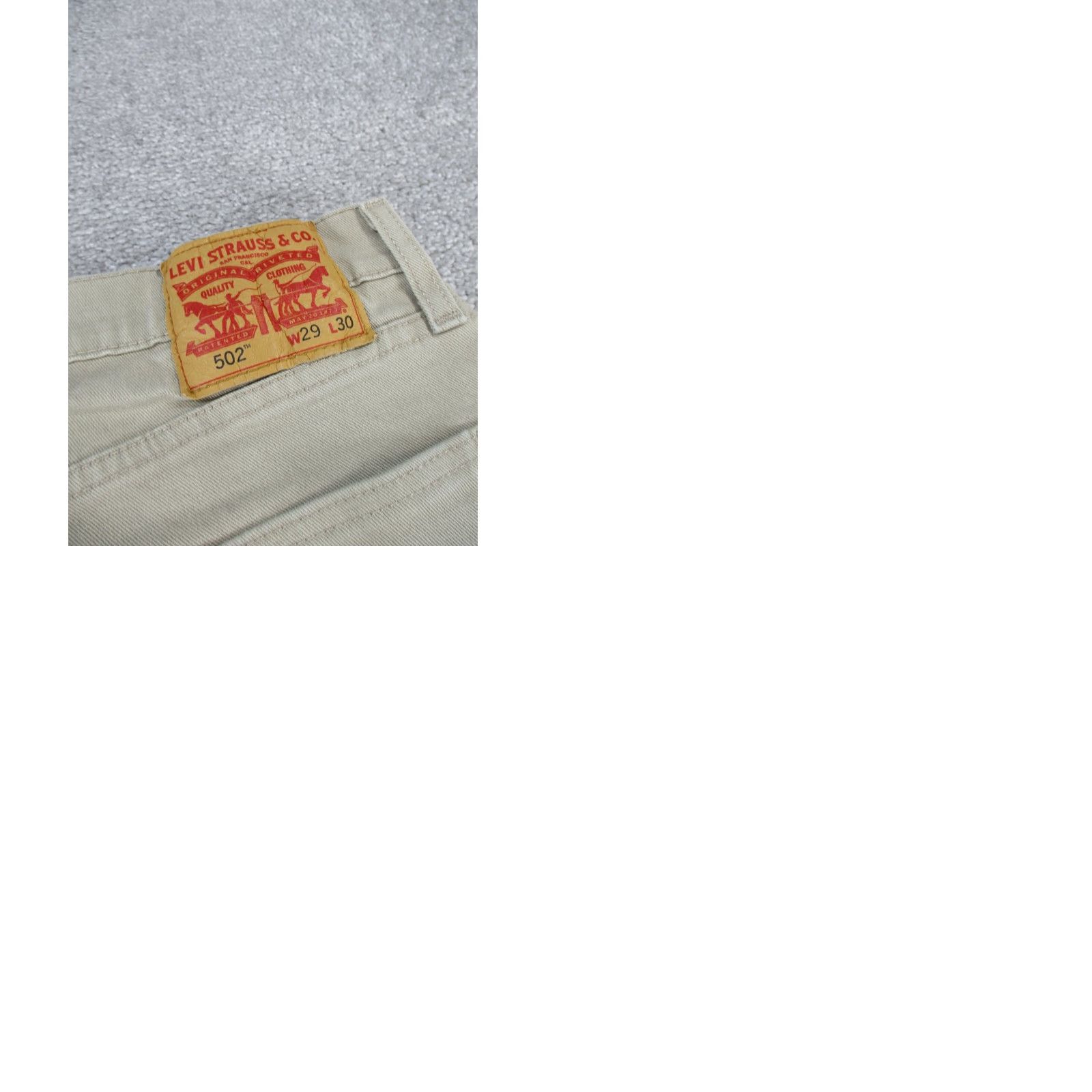 Levi's Levi's 502 Jeans Mens 29 Beige Denim Tapered Fit 29X27 VINTAGE Mens Jeans Beige Denim Levi's 502 Tapered 29x27 Size US 29 - 9 Thumbnail
