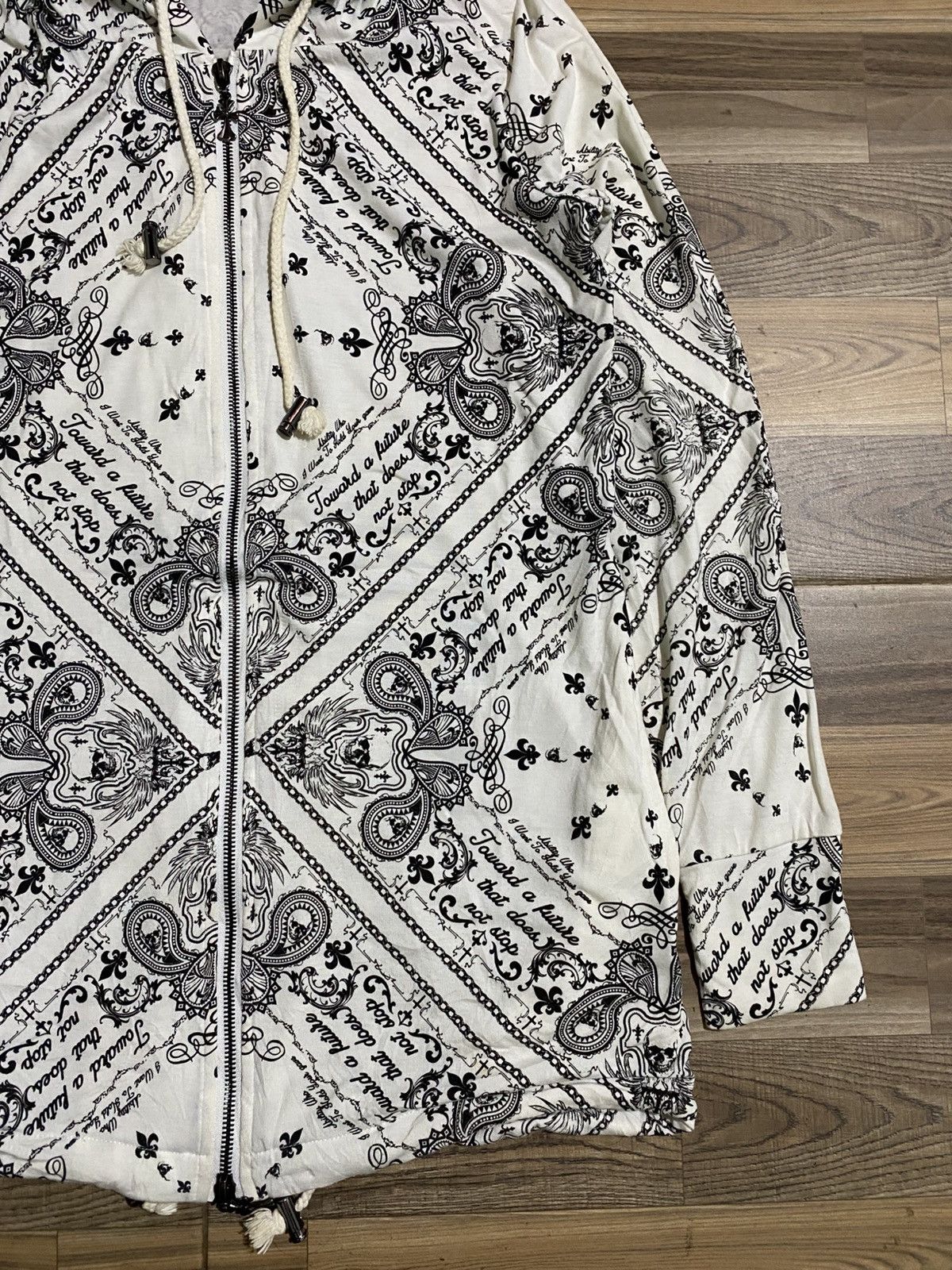 Japanese Brand JAPANESE BRAND GHOST OF HARLEM PAISLAY SKULL FUR HOODIES Size US M / EU 48-50 / 2 - 3 Thumbnail