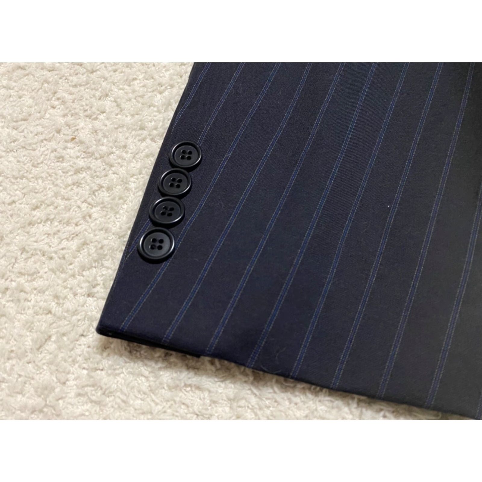 Brooks Brothers Brooks Brothers Blazer Mens 41 Blue Striped 100% Wool Single-Breasted Two-Button Madison Jacket Shirt Style Size 42R - 4 Thumbnail
