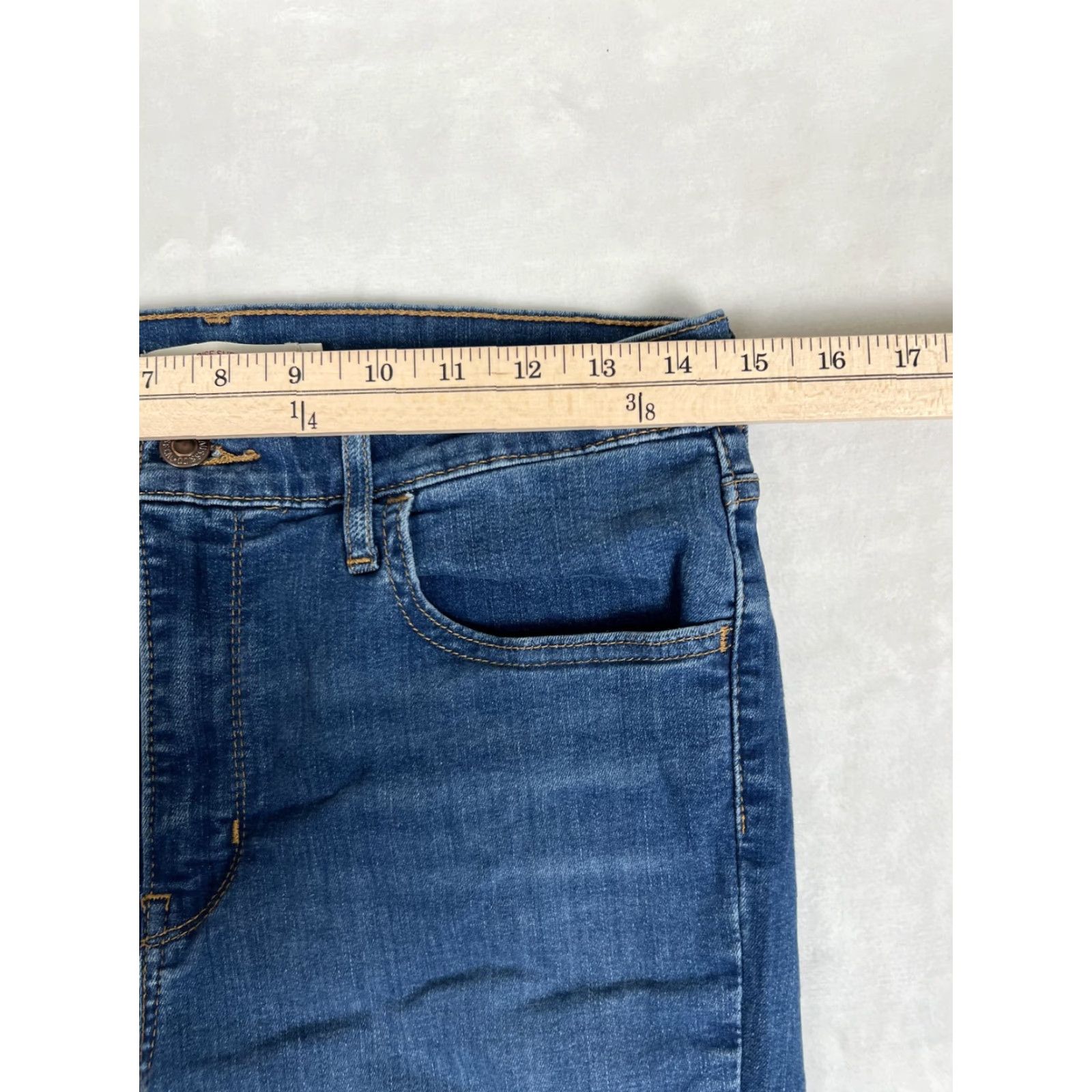 Levi's Levi's 720 High Rise Super Skinny Jeans Womens 30 Blue Medium Wash Denim Stretch Pocket Zip Back Pockets Size 30" / US 8 / IT 44 - 3 Thumbnail