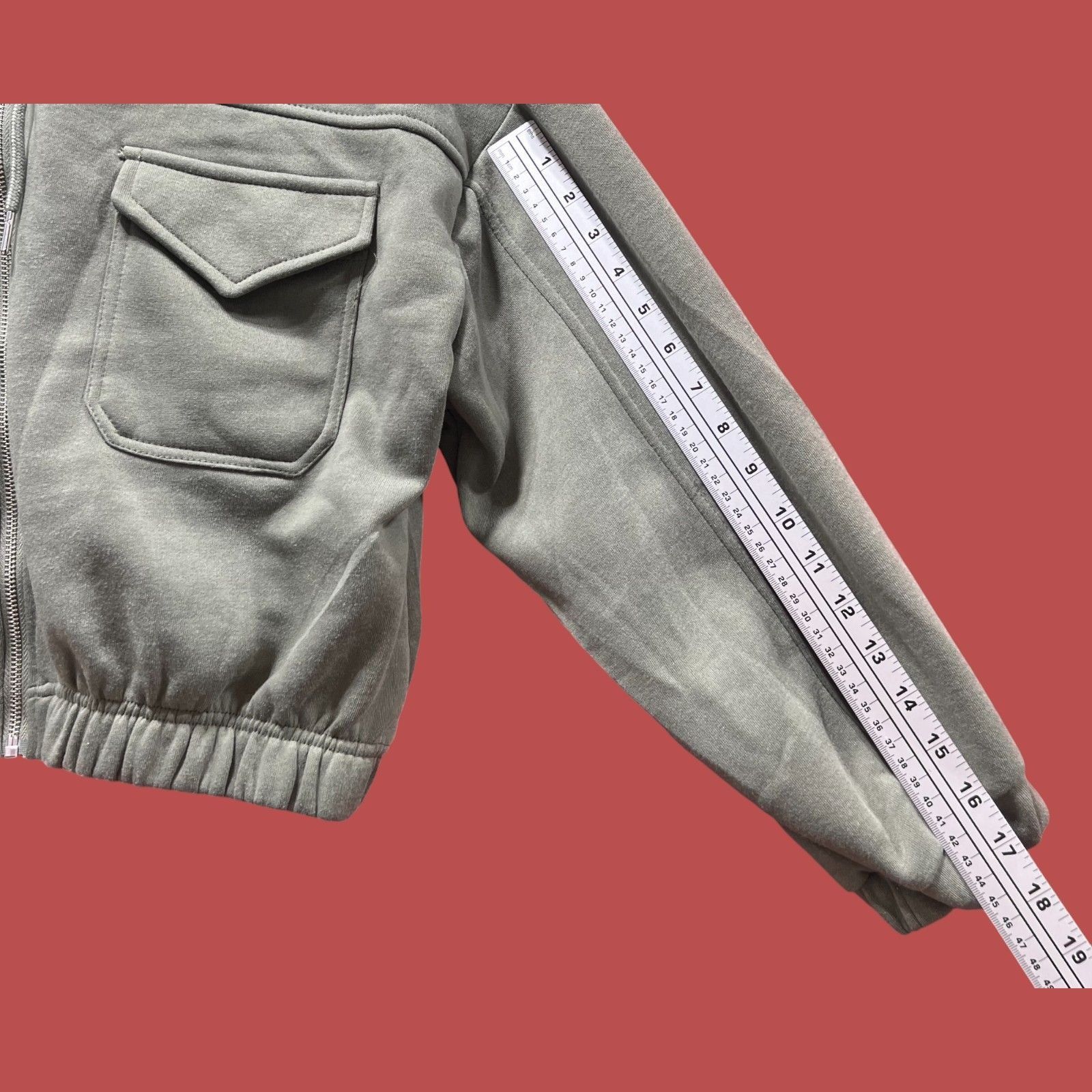 Other Love Mood - Women's Long Sleeve Hooded Sweat - Olive Green - Size L / US 10 / IT 46 - 6 Thumbnail