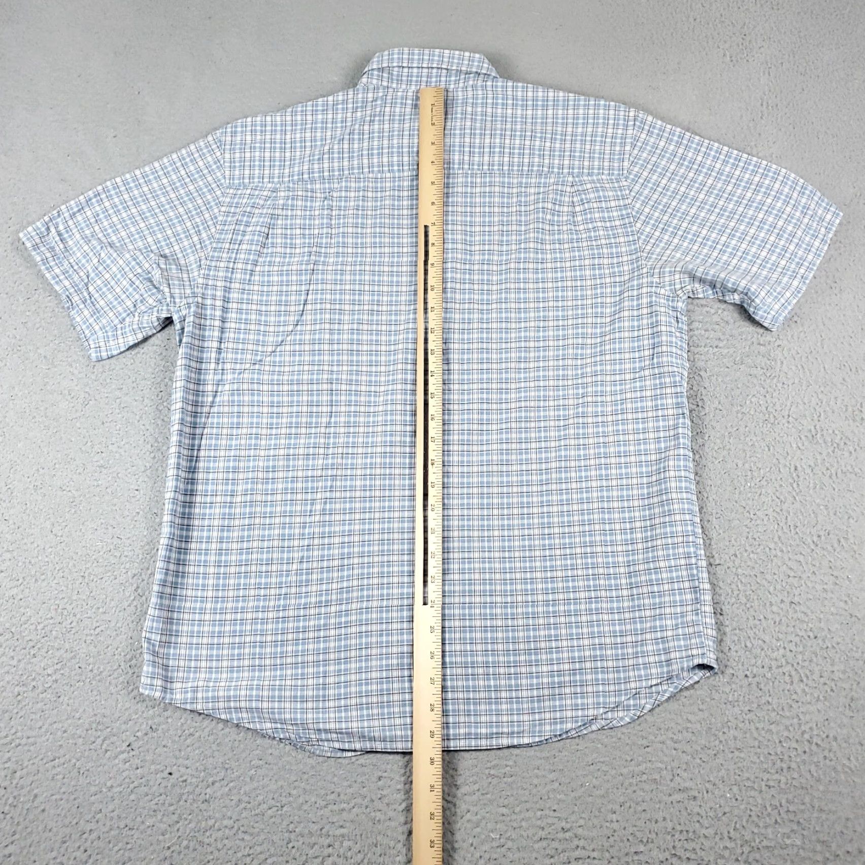 Nautica Nautica Shirt Mens Medium Blue Plaid Button-Up Short Sleeve Casual Office Workwear button-down M Blue Mens Size US M / EU 48-50 / 2 - 6 Thumbnail