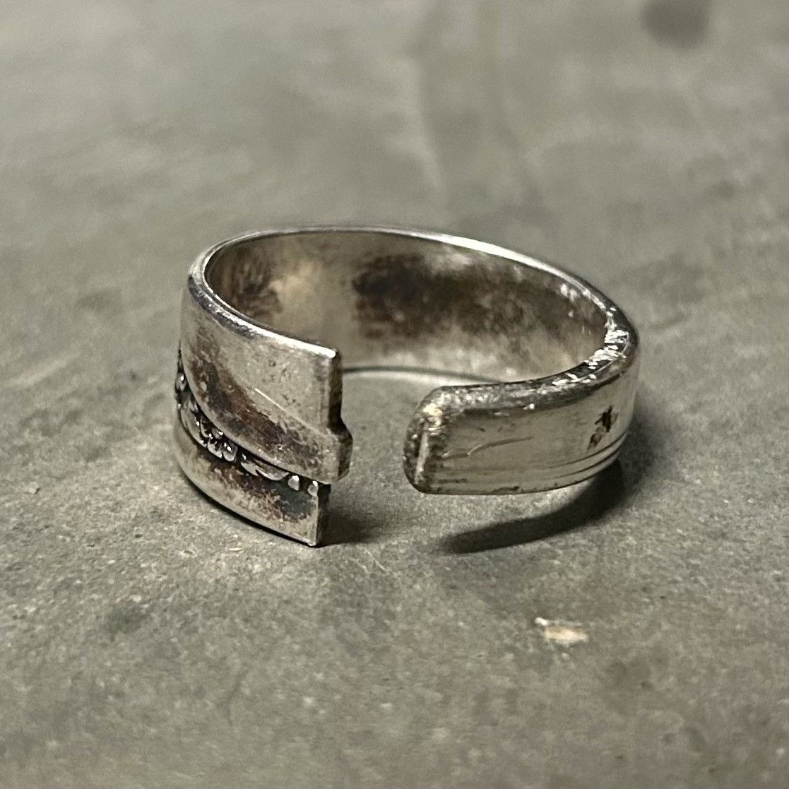 Vintage Vintage Silver Floral Ring Handcrafted + Adjustable Size ONE SIZE - 3 Thumbnail