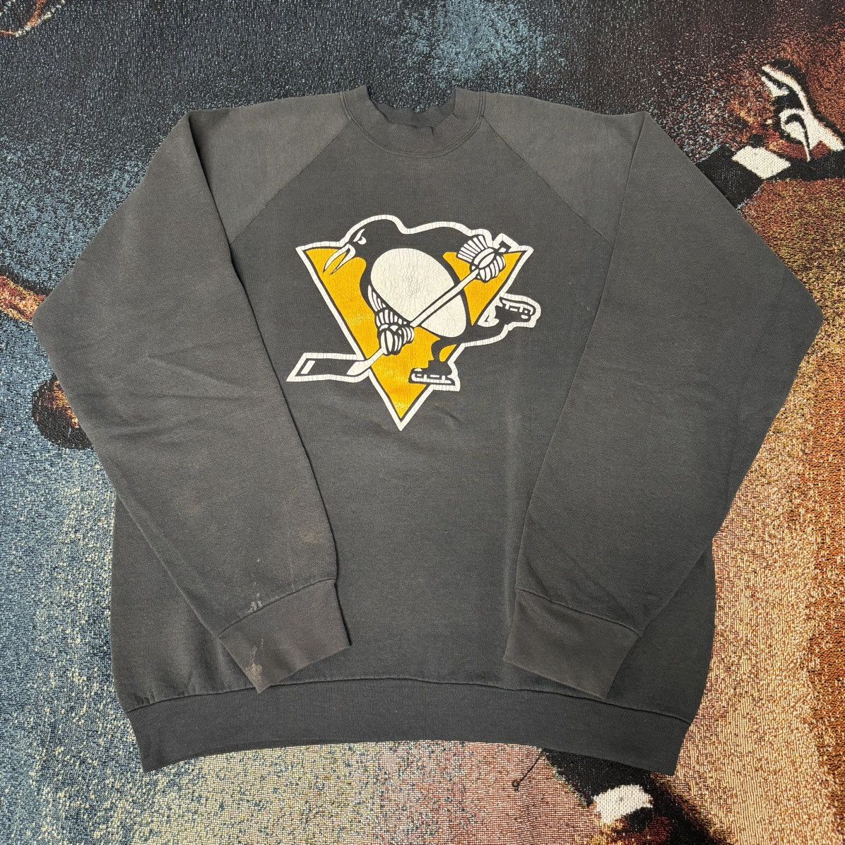 NHL × Vintage VINTAGE NHL PITTSBURGH PENGUINS SWEATER BLACK Size US XXL / EU 58 / 5 - 1 Thumbnail