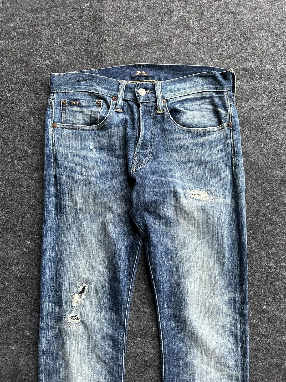 Polo Ralph Lauren Vintage Polo Ralph Lauren Slim Fit Denim 28x30 D415 Size US 28 / EU 44 - 2 Thumbnail