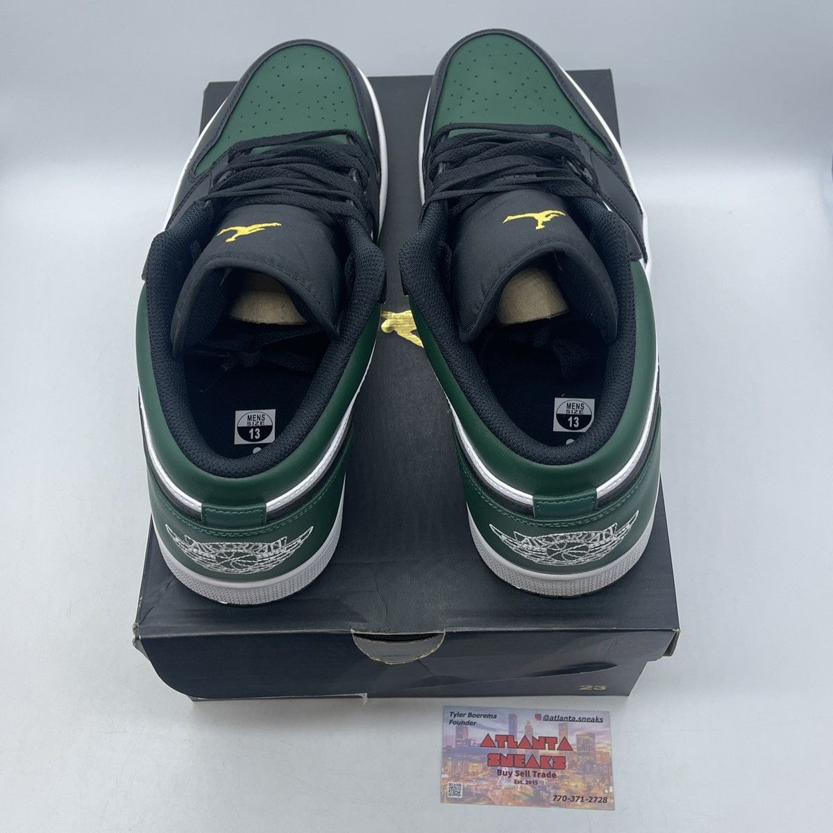 Jordan Brand Air Jordan 1 low green toe Size US 13 / EU 46 - 6 Thumbnail