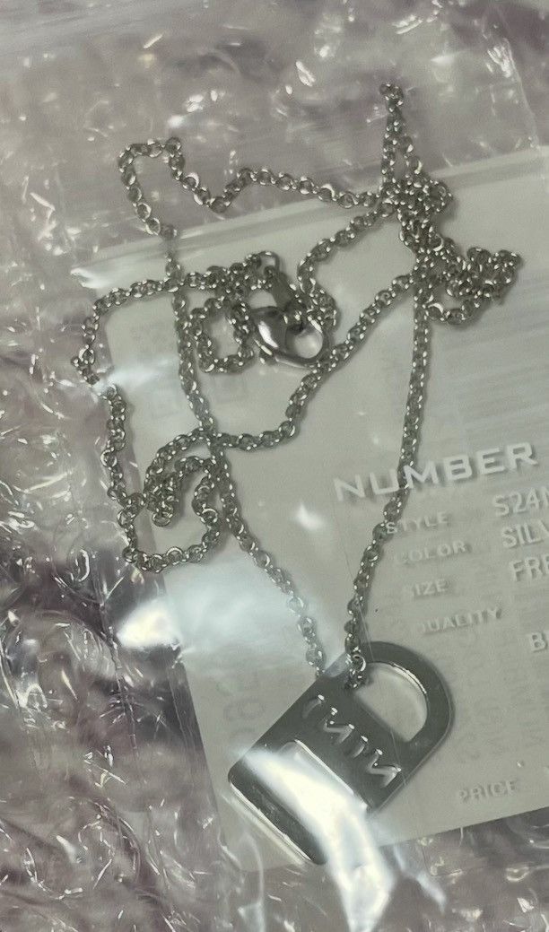 Number (N)ine Number nine N(N) LOGO PLATE HOLE NECKLACE Size ONE SIZE - 6 Thumbnail