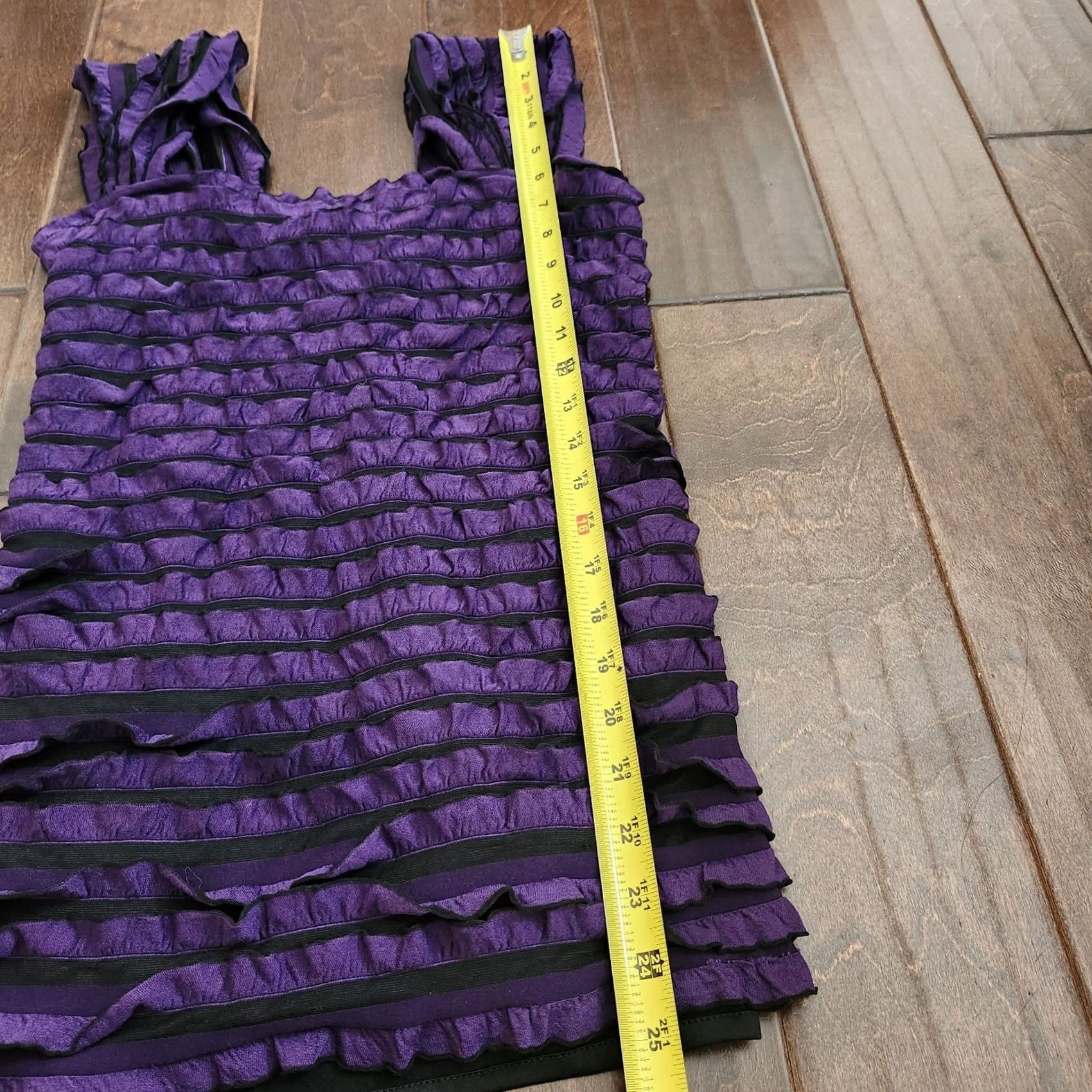 Vintage Max Studio Blouse Sleeveless Purple Ruffle Top Small Women's Pullover Casual, Travel, Party, Business Short Sleeve? Size S / US 4 / IT 40 - 7 Thumbnail