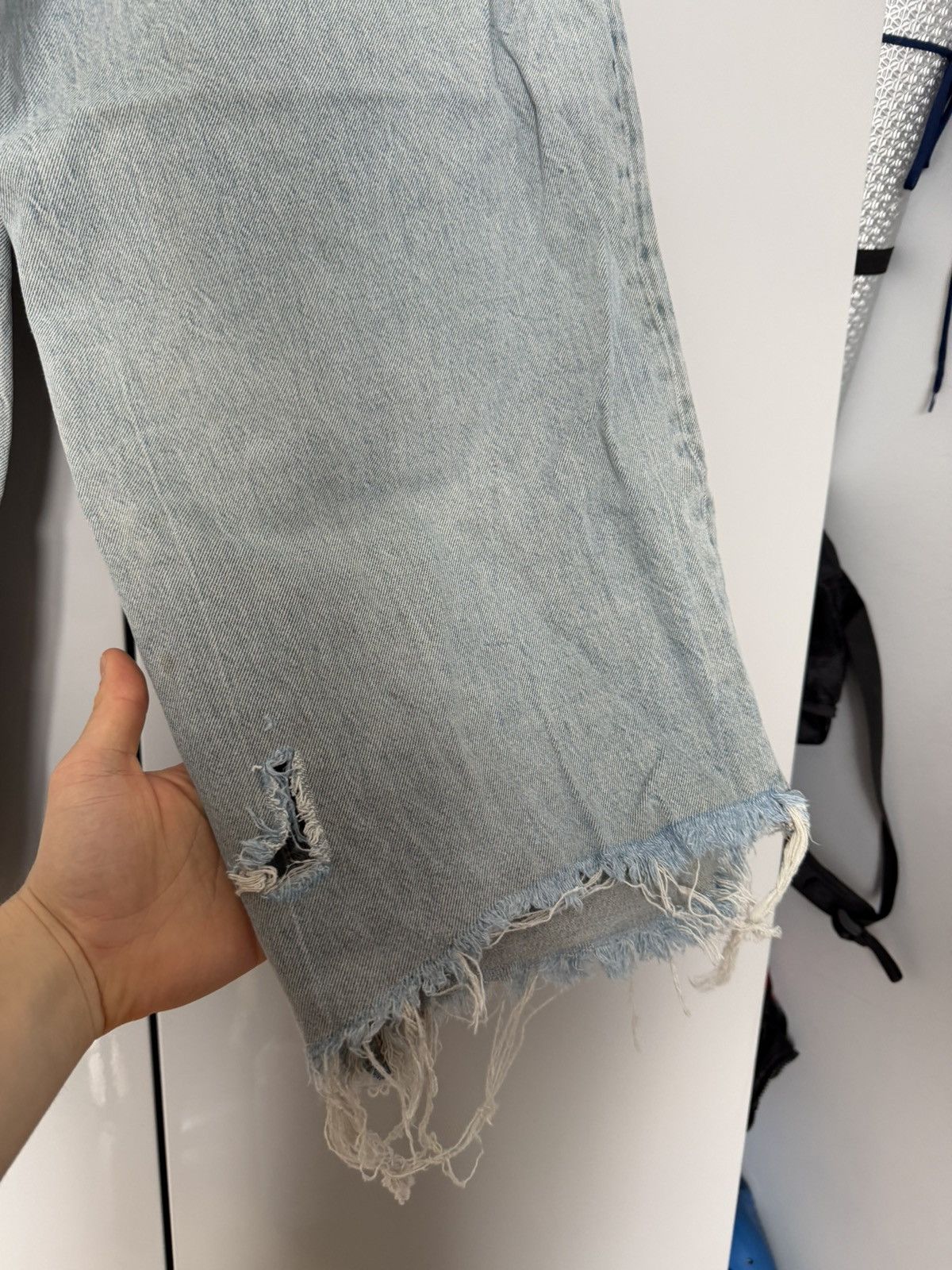 Acne Studios Acne Studios 2023M FN Delta trashed distressed denim pants Size US 29 - 10 Thumbnail