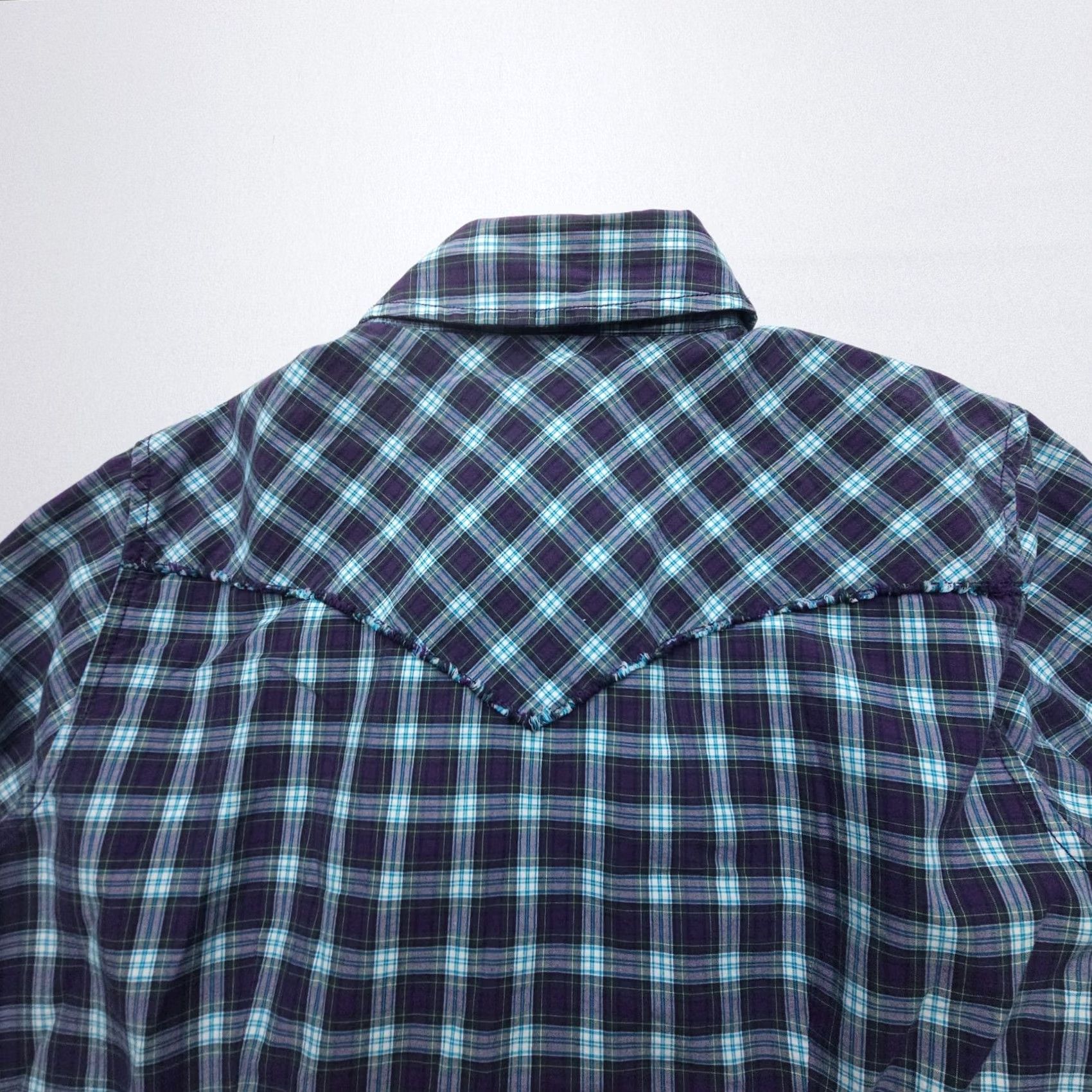 Eddie Bauer Eddie Bauer Shirt Womens Medium Plaid Western Fringe Long Sleeve Button-Up Pearl Snap Off? Size M / US 6-8 / IT 42-44 - 8 Thumbnail