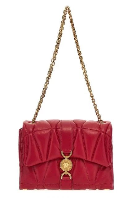 Versace VERSACE Kleio Red Quilted Leather Shoulder Bag New Auth Size ONE SIZE - 1 Thumbnail