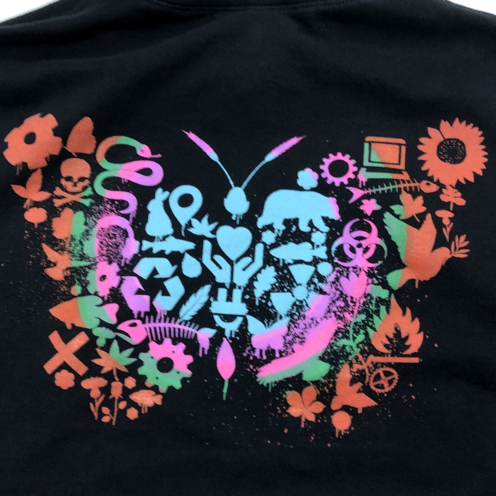 Gildan VINTAGE U2 UV Live at Sphere Las Vegas Hoodie Mens Black Size L Butterfly Size US L / EU 52-54 / 3 - 7 Thumbnail