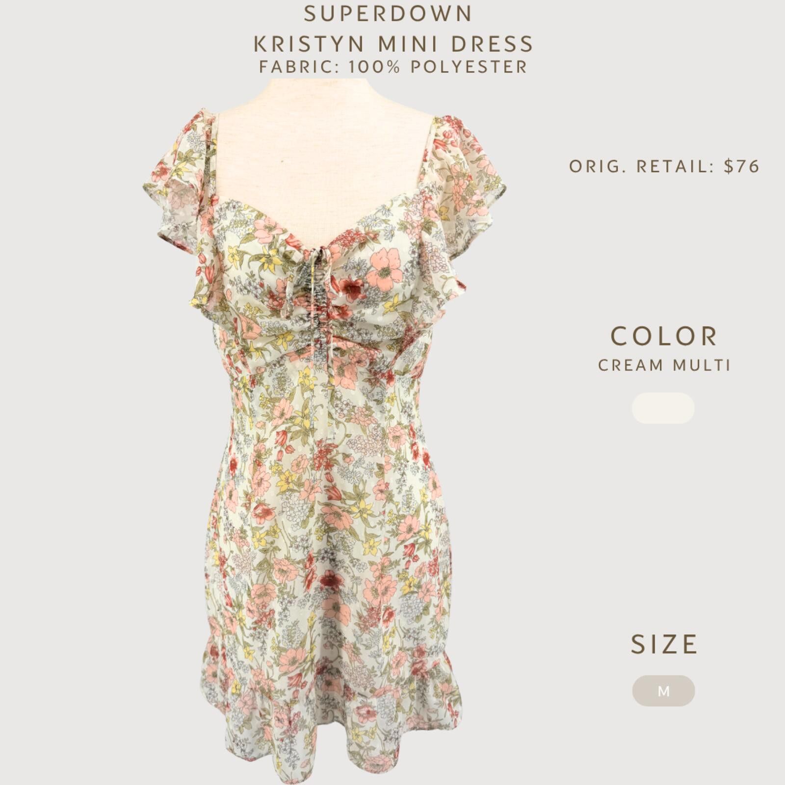 Other Superdown Kristyn Floral Ruffle Mini Dress M Size M / US 6-8 / IT 42-44 - 2 Thumbnail