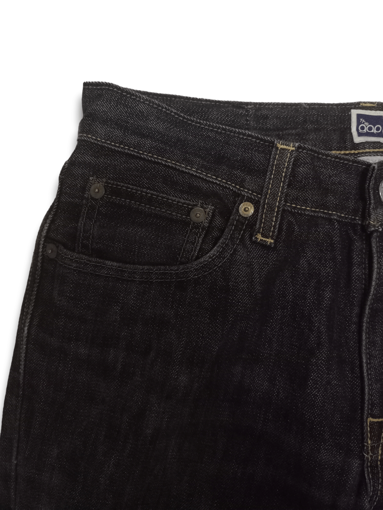 Gap Vintage Gap White Oak Cone Distressed Style Black Jeans Size US 28 / EU 44 - 6 Thumbnail