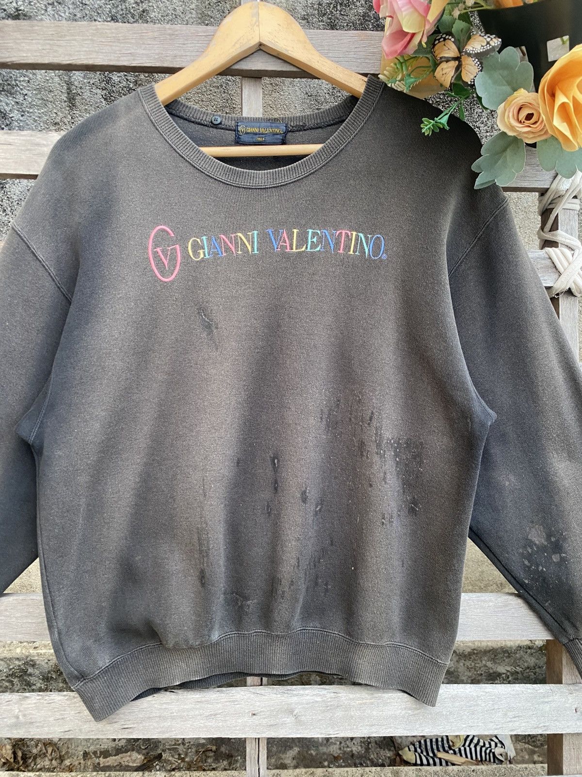 Gianni Valentino 🔥 Sunfaded 🔥 Gianni Valentino Sweatshirt Size US M / EU 48-50 / 2 - 2 Thumbnail