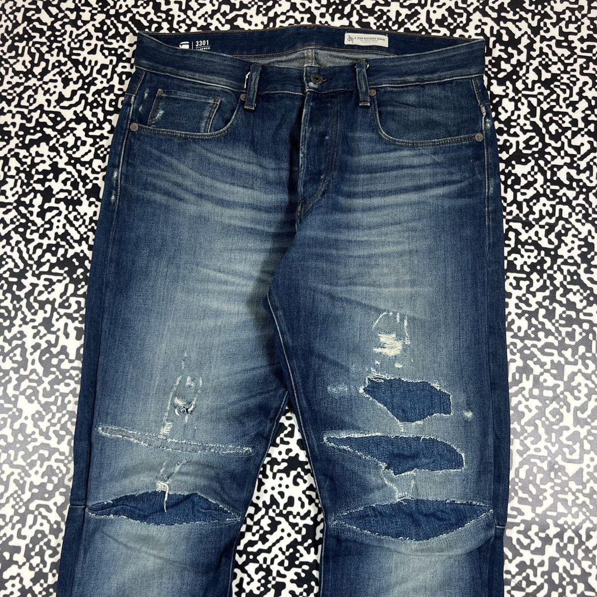 Vintage Y2K G Star Raw 3301 Japanese Distressed Style Jeans