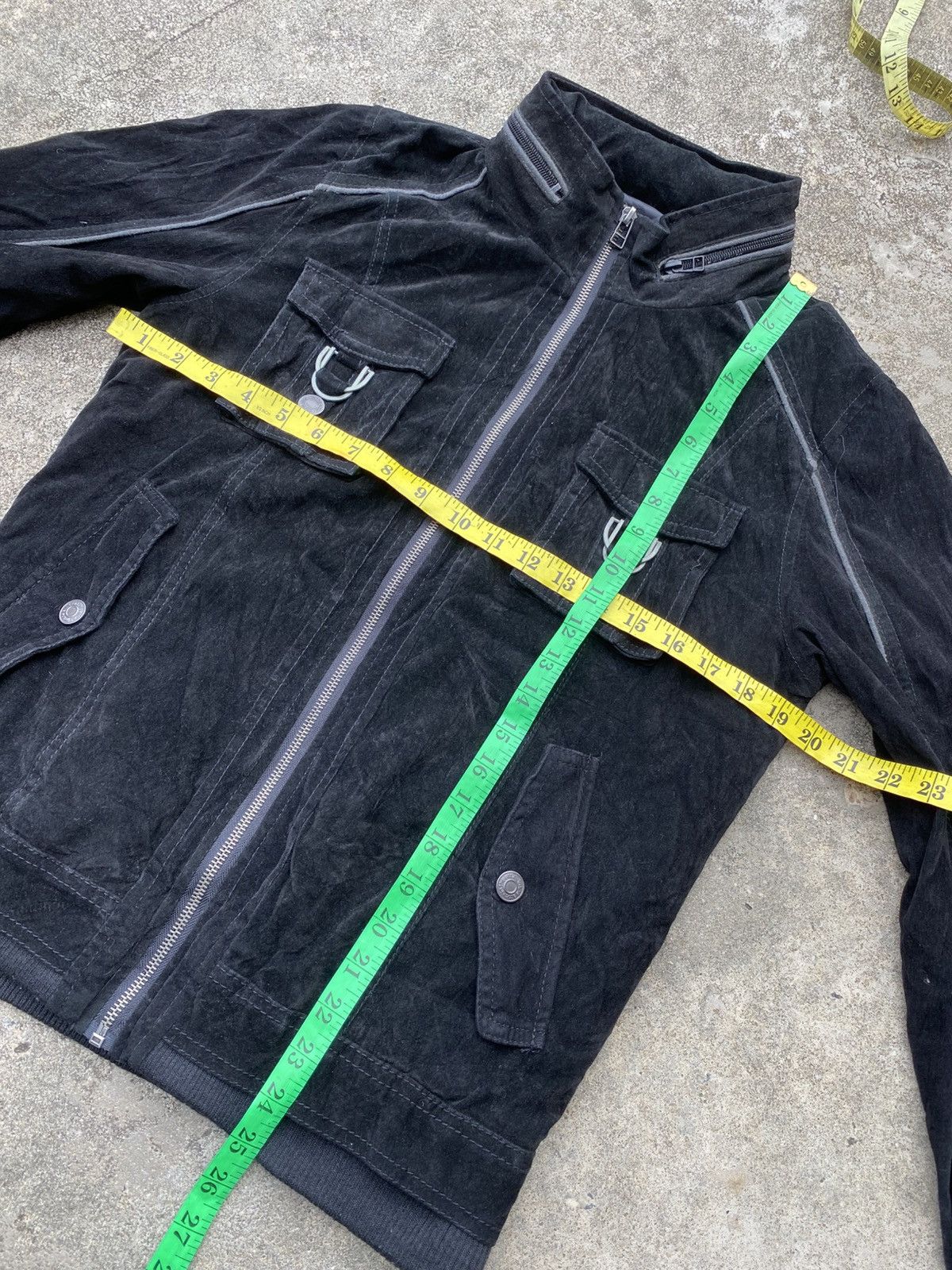 In The Attic In The Attic Velvet Black Utility Zip Jacket - Punk Style Size US M / EU 48-50 / 2 - 11 Thumbnail