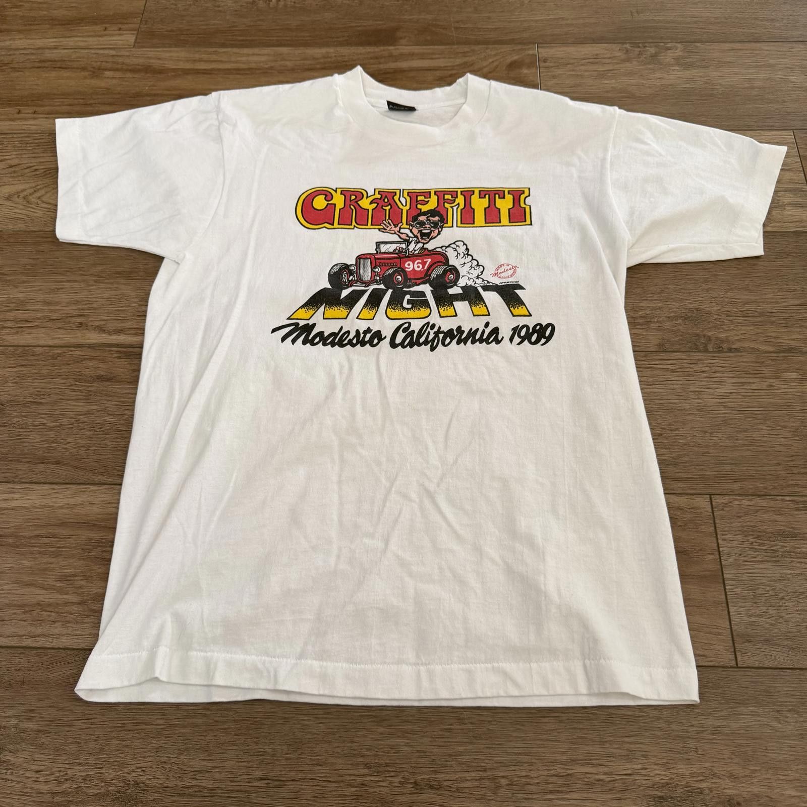 Other Vintage 80s Modesto California Graffiti Night Car Shirt Size US L / EU 52-54 / 3 - 1 Thumbnail