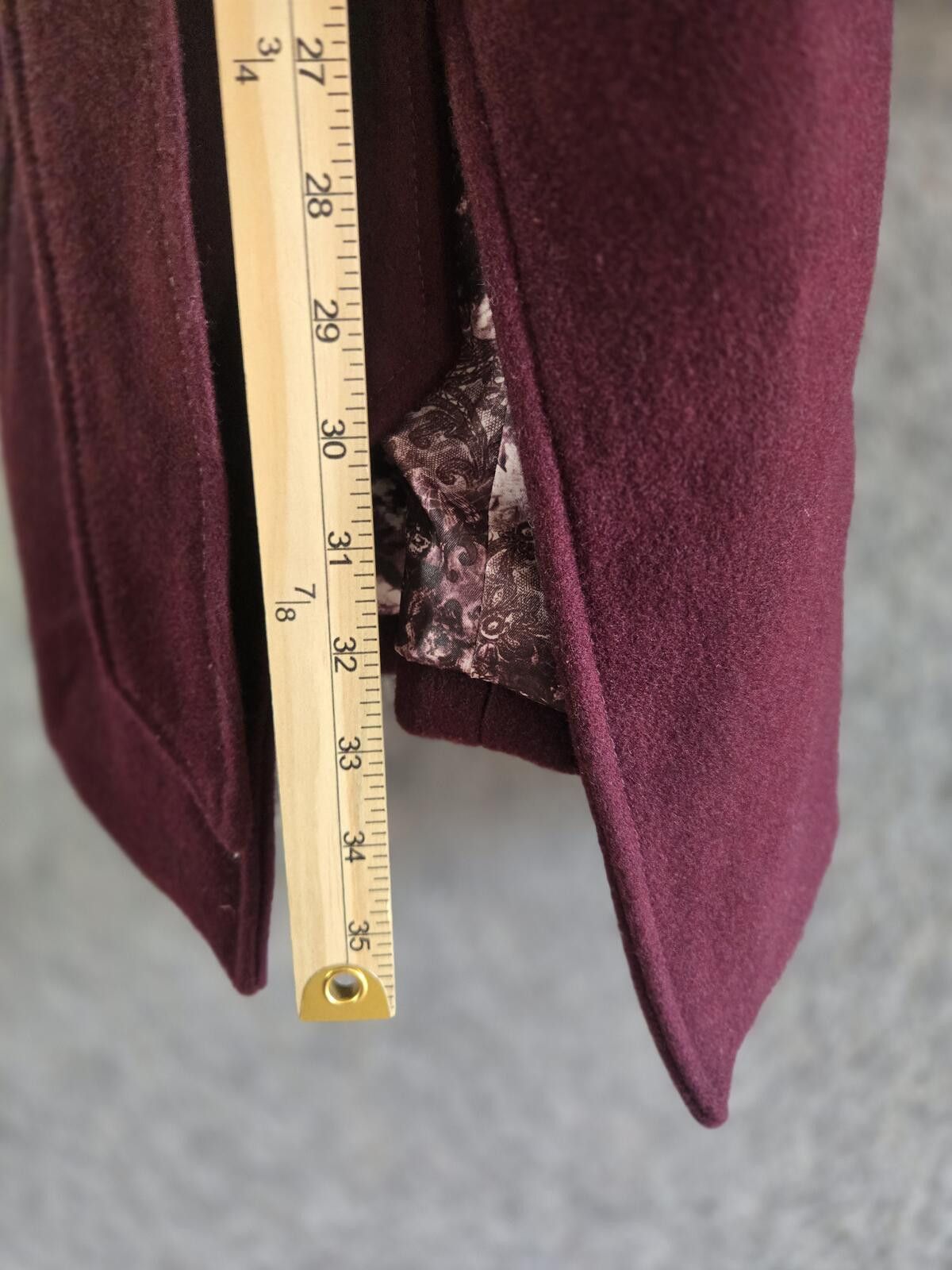 Guess GUESS Asymmetrical Belted Wool Walker Trench Coat Wine Size XS / US 0-2 / IT 36-38 - 6 Thumbnail