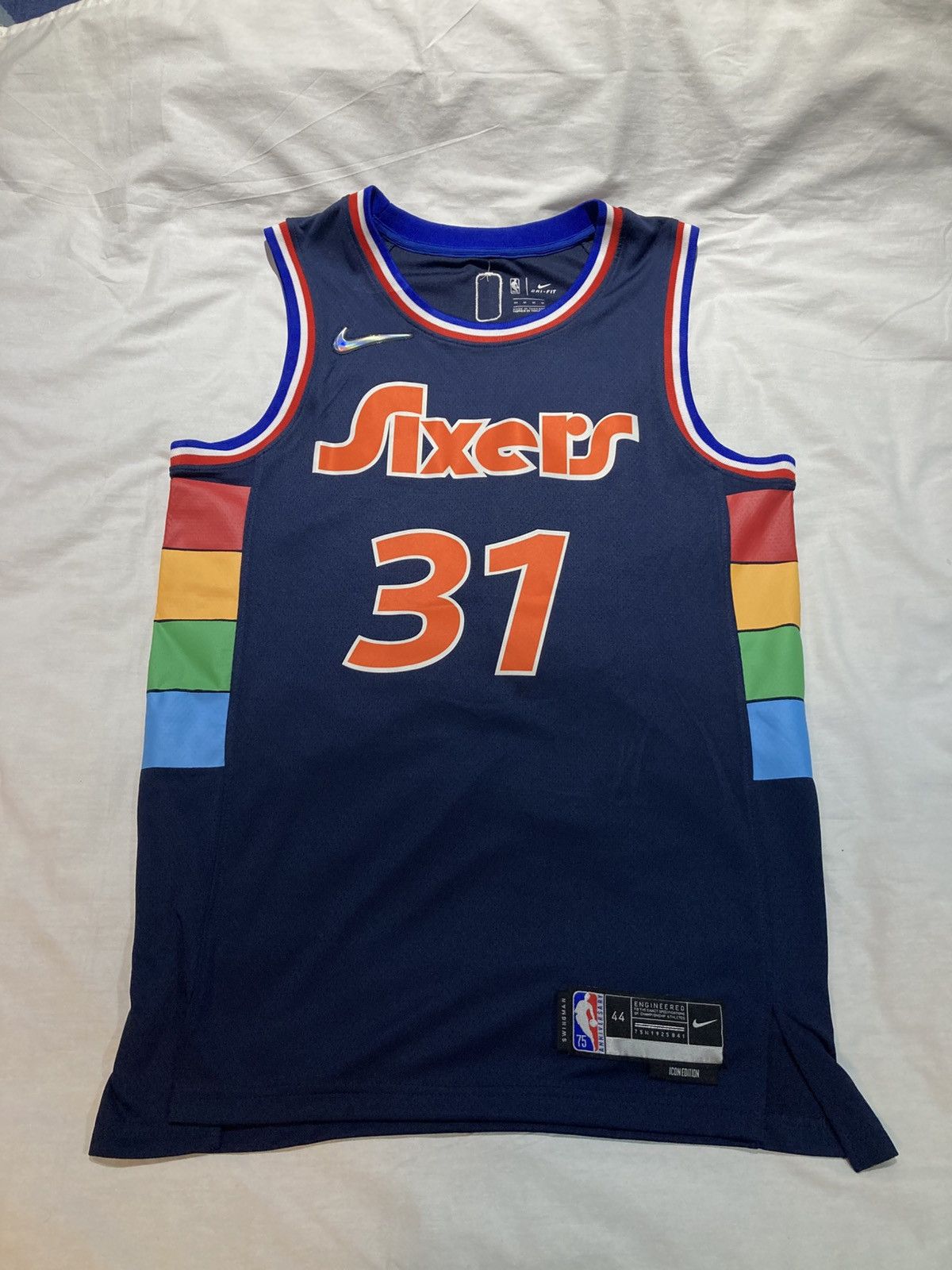 Nike Seth Curry Philadelphia 76ers 75th Anniversary Jersey, sz M Size US M / EU 48-50 / 2 - 2 Thumbnail