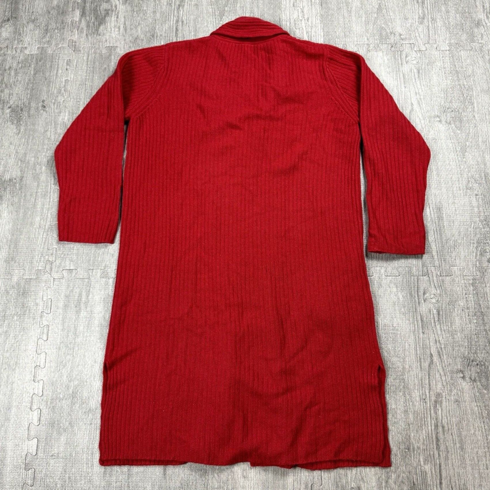 Vintage VINTAGE RAFAELLA OPEN FRONT RED RIBBED KNIT CARDIGAN SWEATER L WOMENS Size L / US 10 / IT 46 - 6 Thumbnail