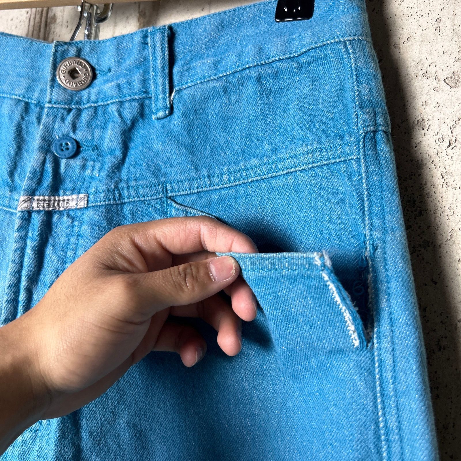 Marithe + Francois Girbaud Girbaud Brand X 34" Blue Straight Fit Cotton Denim Jeans Size US 34 / EU 50 - 5 Thumbnail