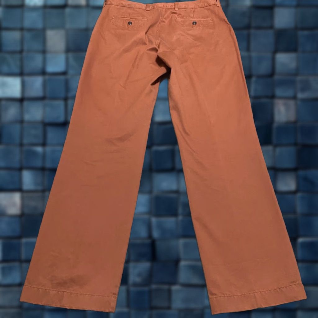 Vintage L.L. Bean Mens Pants Chino Straight Flat Front 35x34 Orange Regular Rise Mens Size US 35 - 1 Thumbnail
