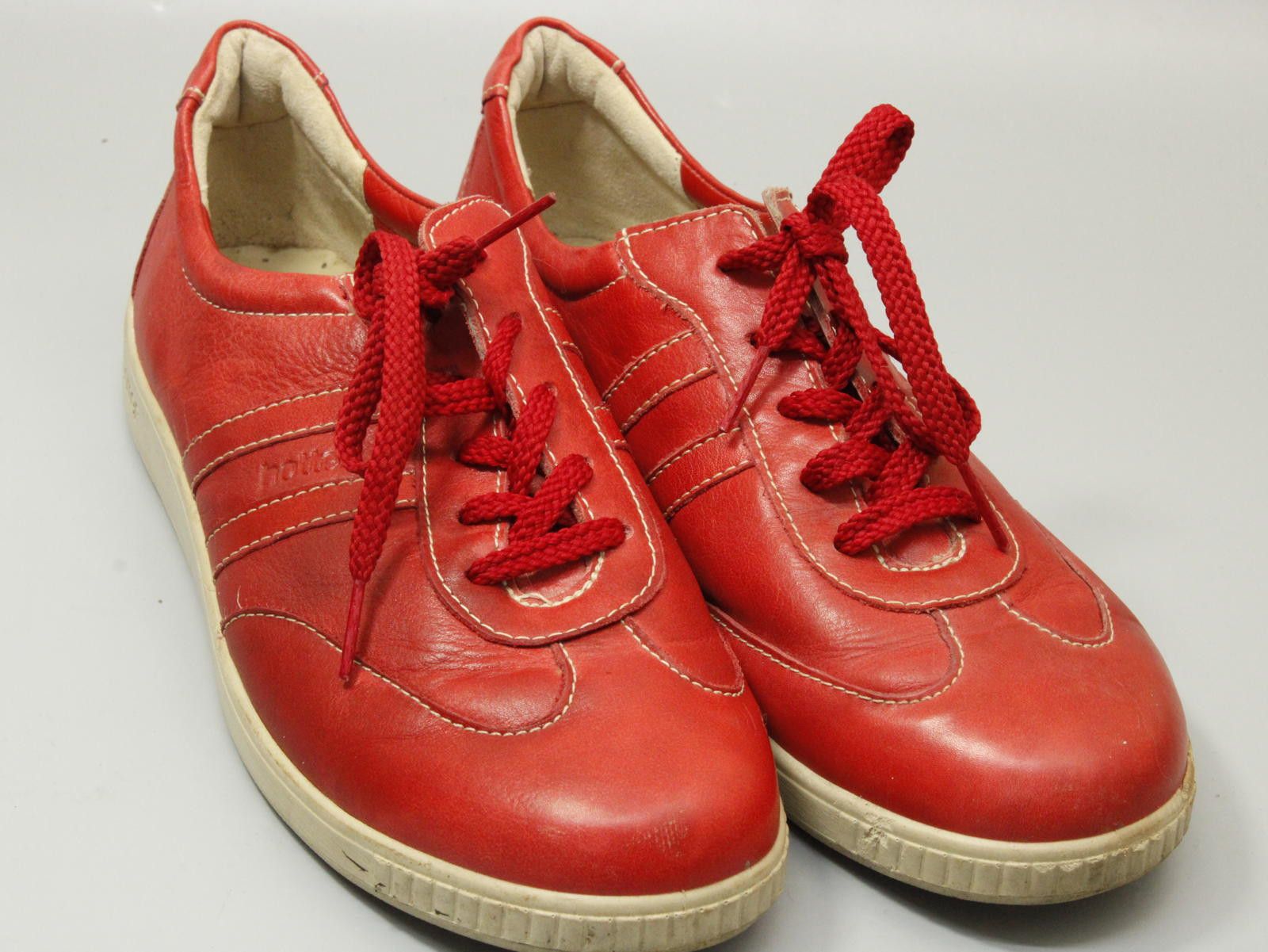 Lock & Co Hatters Hotter's Red Leather Womens's Walking Shoes Buddy Size US 8 / EU 41 - 1 Thumbnail