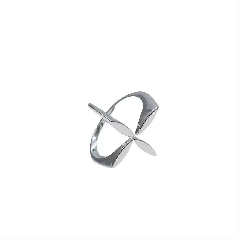 Jewelry Adjustable Cross Flower Ring Size ONE SIZE - 5 Thumbnail