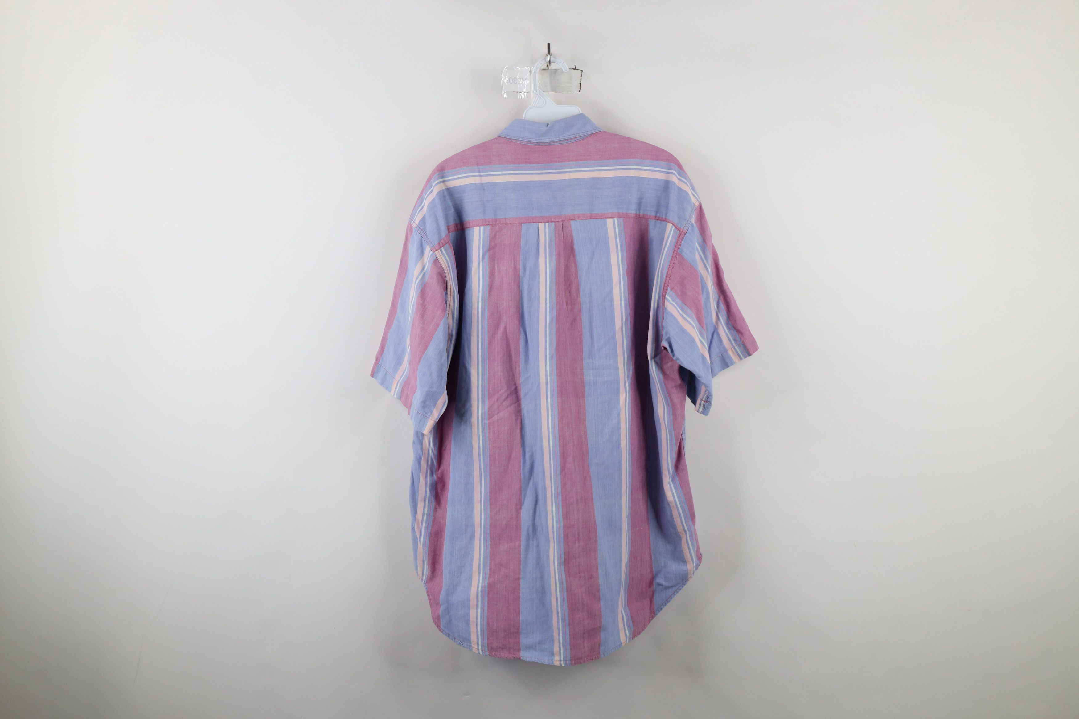 Vintage Vintage 90s Streetwear Pastel Striped Button Down Shirt Size US L / EU 52-54 / 3 - 10 Thumbnail