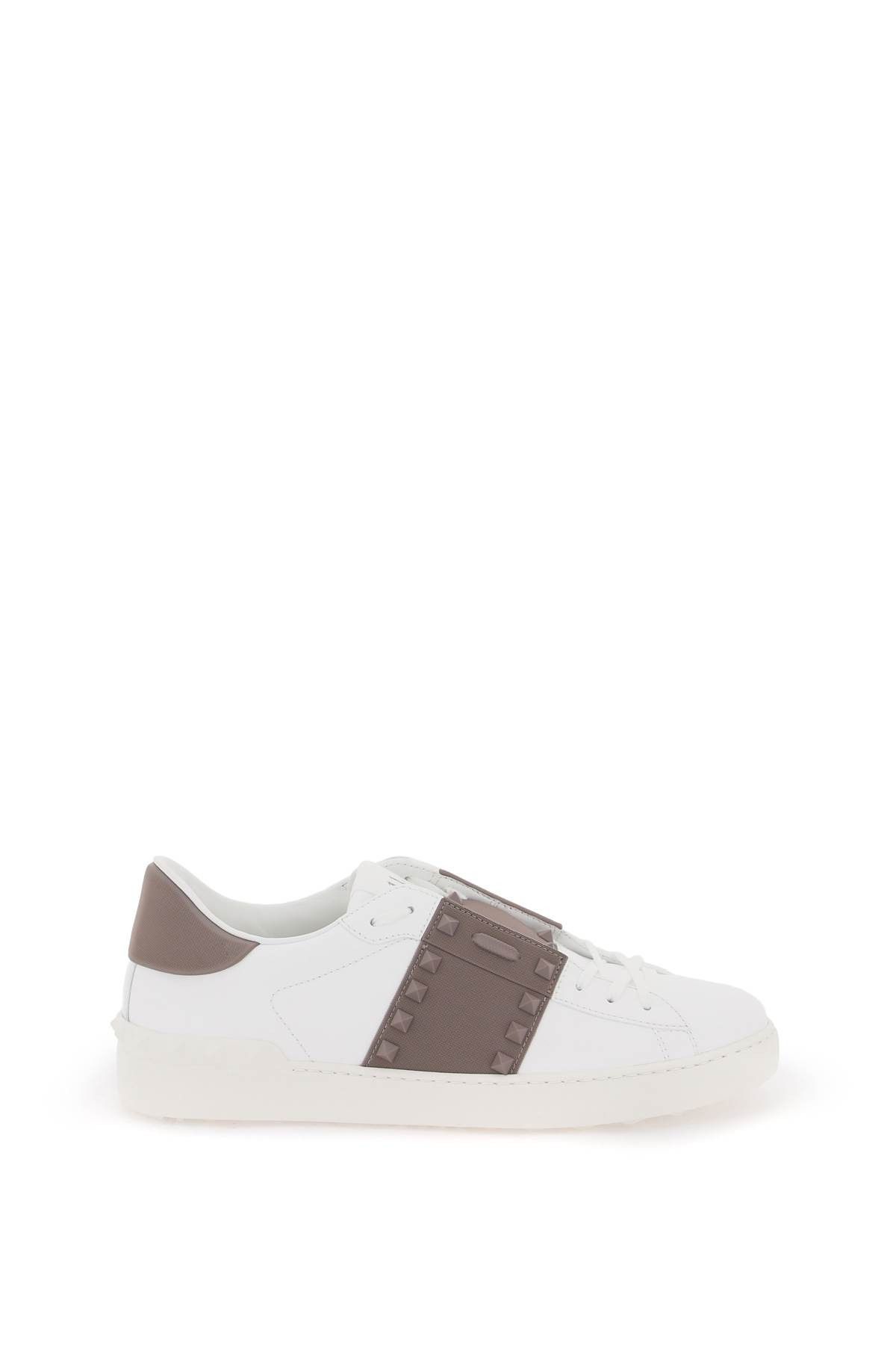 image of Valentino Garavani Rockstud Untitled Sneakers in Bianco Clay, Women's (Size 12)