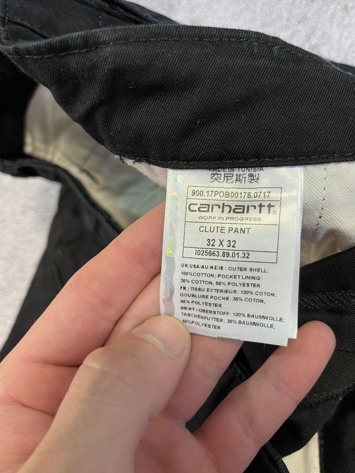 Carhartt Wip Carhartt WIP Clute Pants Black Workwear Chino Streetwear Size US 32 / EU 48 - 8 Thumbnail