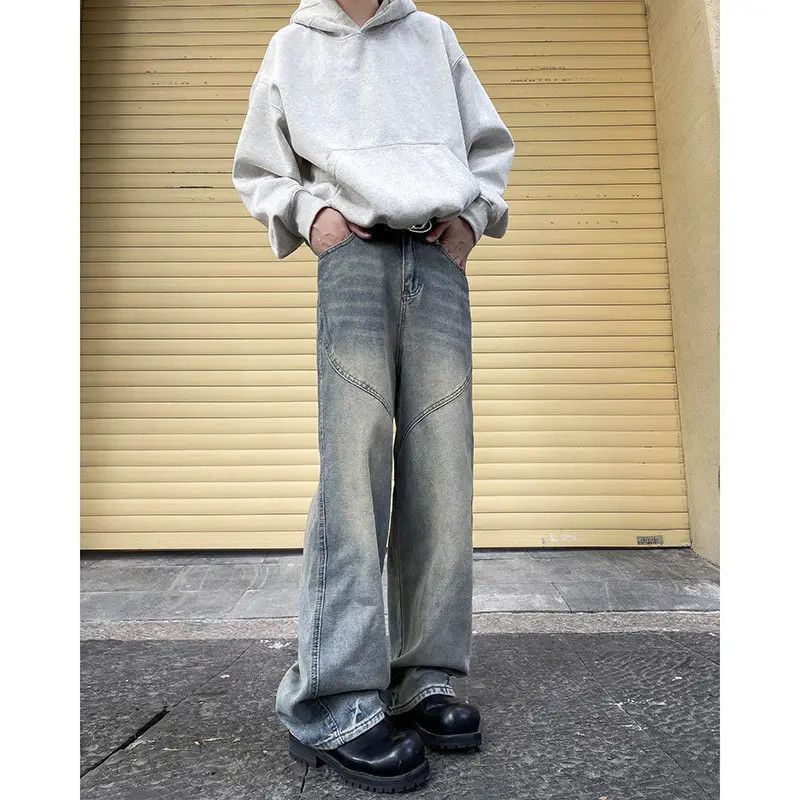 Japanese Brand Retro loose straight leg micro flared jeans Size US 32 / EU 48 - 2 Thumbnail