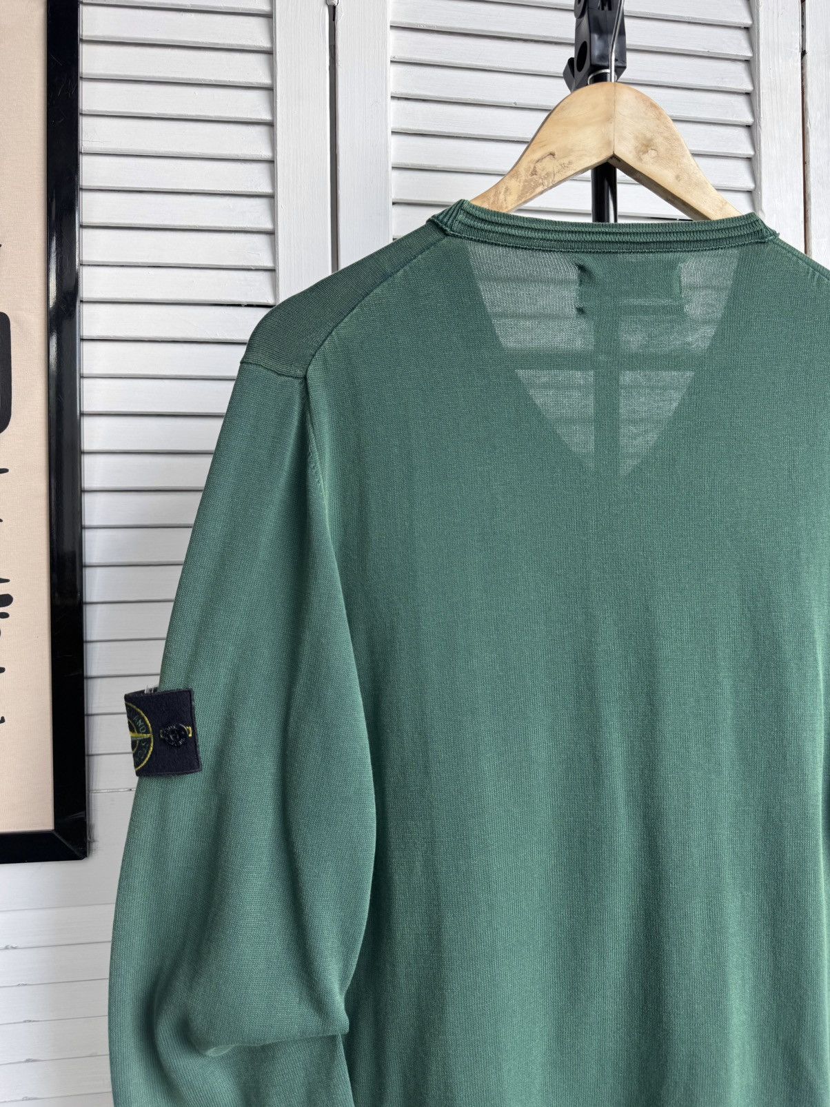 Stone Island Vintage Stone Island V Neck Summer Knitwear Sweater Size US L / EU 52-54 / 3 - 7 Thumbnail