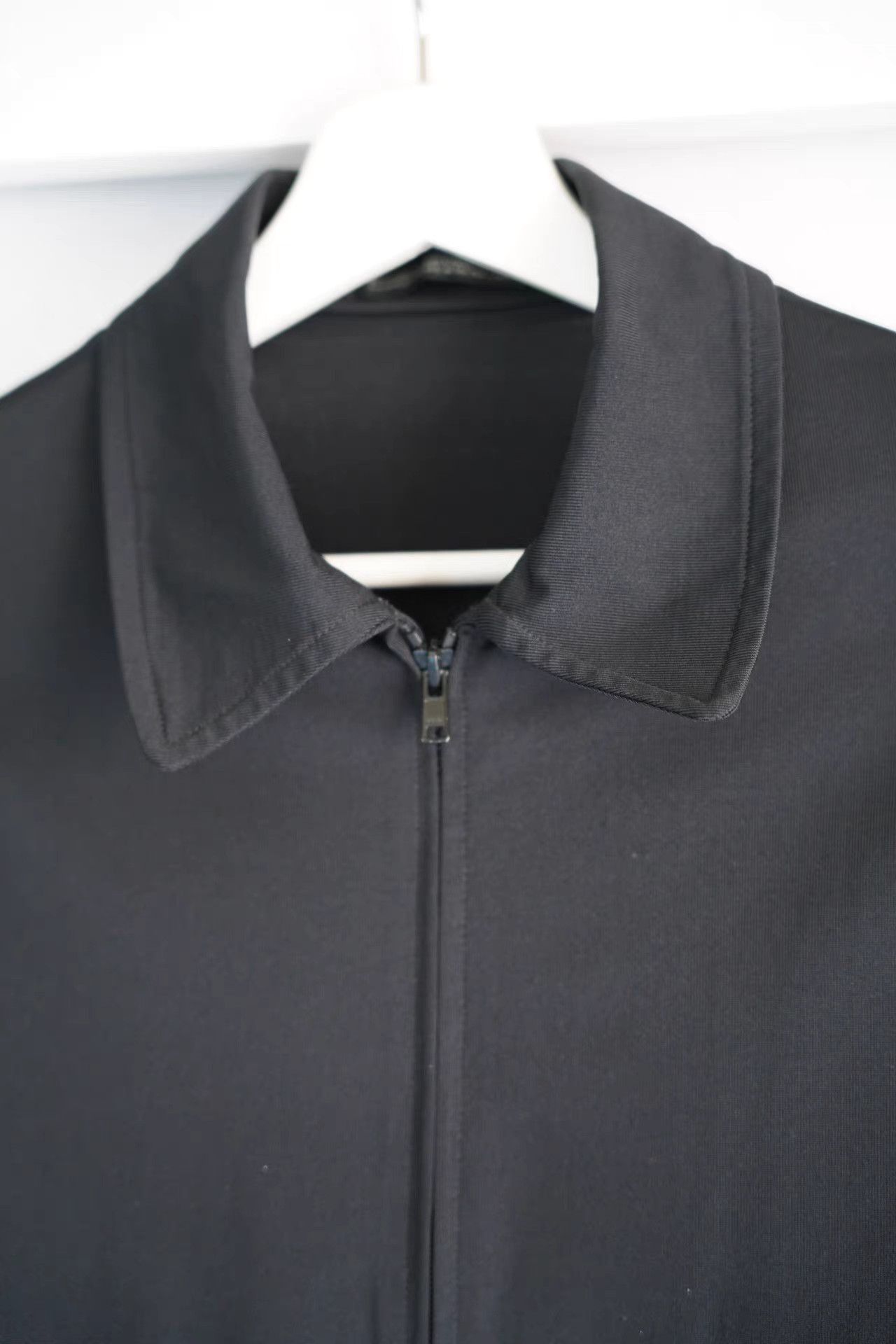 Yohji Yamamoto Black Zip-Front Collared Light Jacket Size US L / EU 52-54 / 3 - 1 Thumbnail