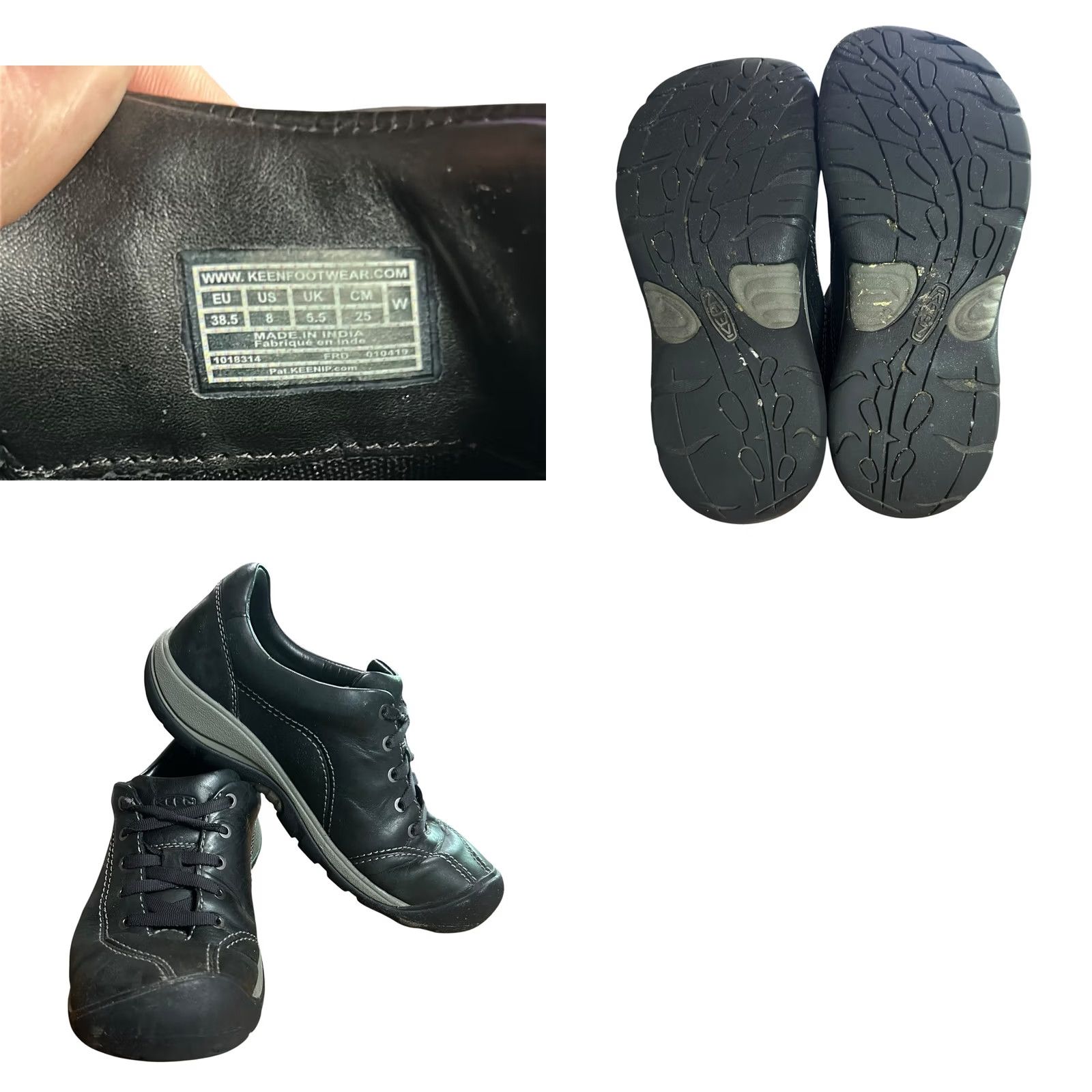 KEEN KEEN Presidio Women's Casual Leather Low Top Walking Shoes Black 8 Flat Heel Comfort Breathable Arch Support Sneakers Size M / US 6-8 / IT 42-44 - 10 Thumbnail