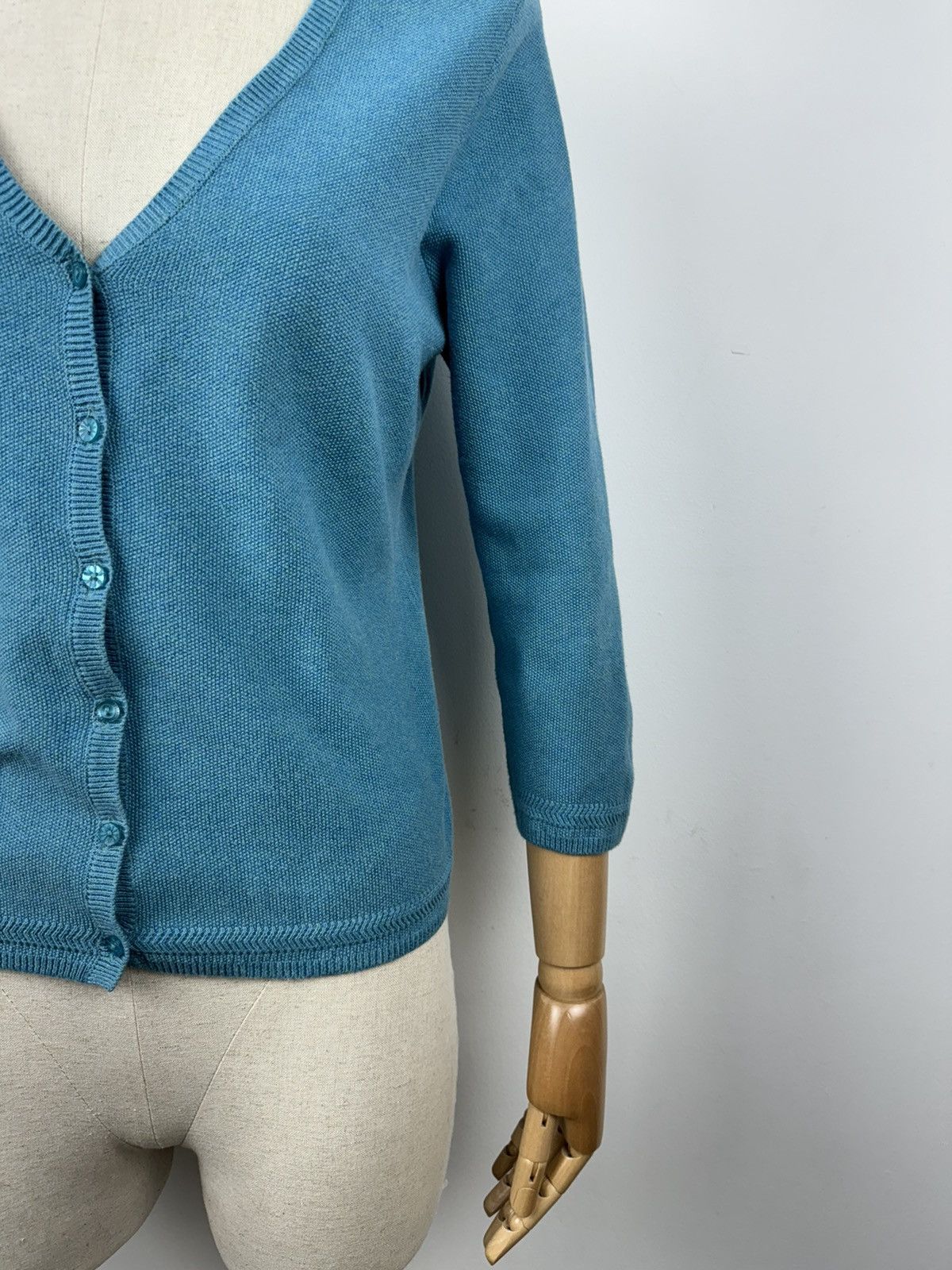 Japanese Brand Women’s Seasalt Cornwall Blue Cardigan Sweater size 12 Size XL / US 12-14 / IT 48-50 - 3 Thumbnail