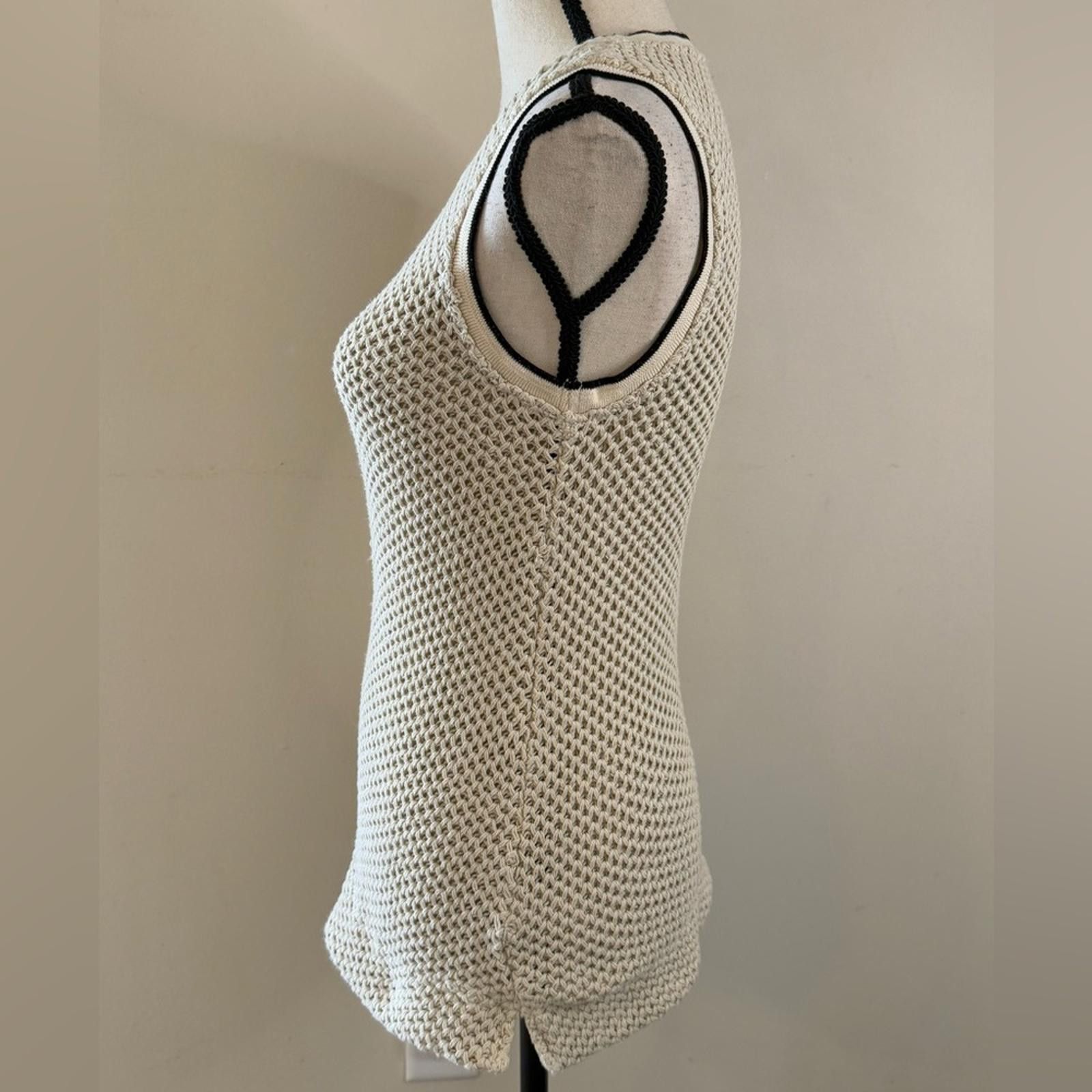 Other Three dots sleeveless beige tan knit cotton sweater SZ SM Size S / US 4 / IT 40 - 3 Thumbnail