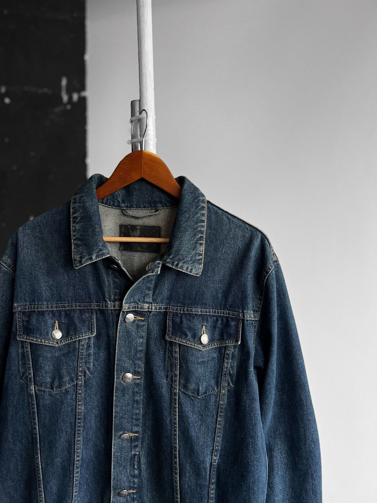 Hugo × Hugo Boss × Vintage Hugo Boss Mens Vintage 90s Blue Long Sleeve Denim Jacket Size US M / EU 48-50 / 2 - 2 Thumbnail