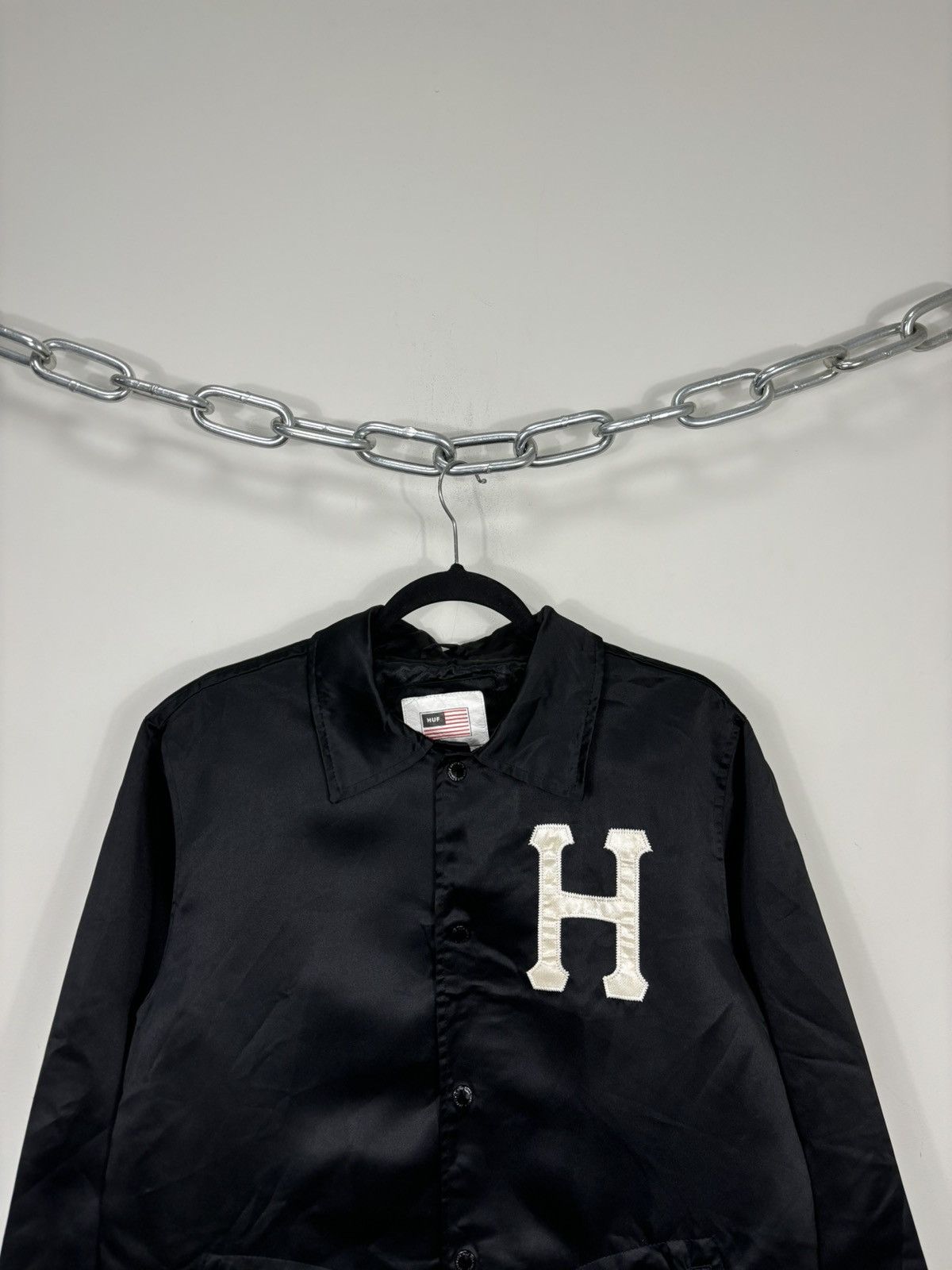 Huf HUF Embroidered Logo Y2K Black Hype Coach Jacket Size US M / EU 48-50 / 2 - 3 Thumbnail