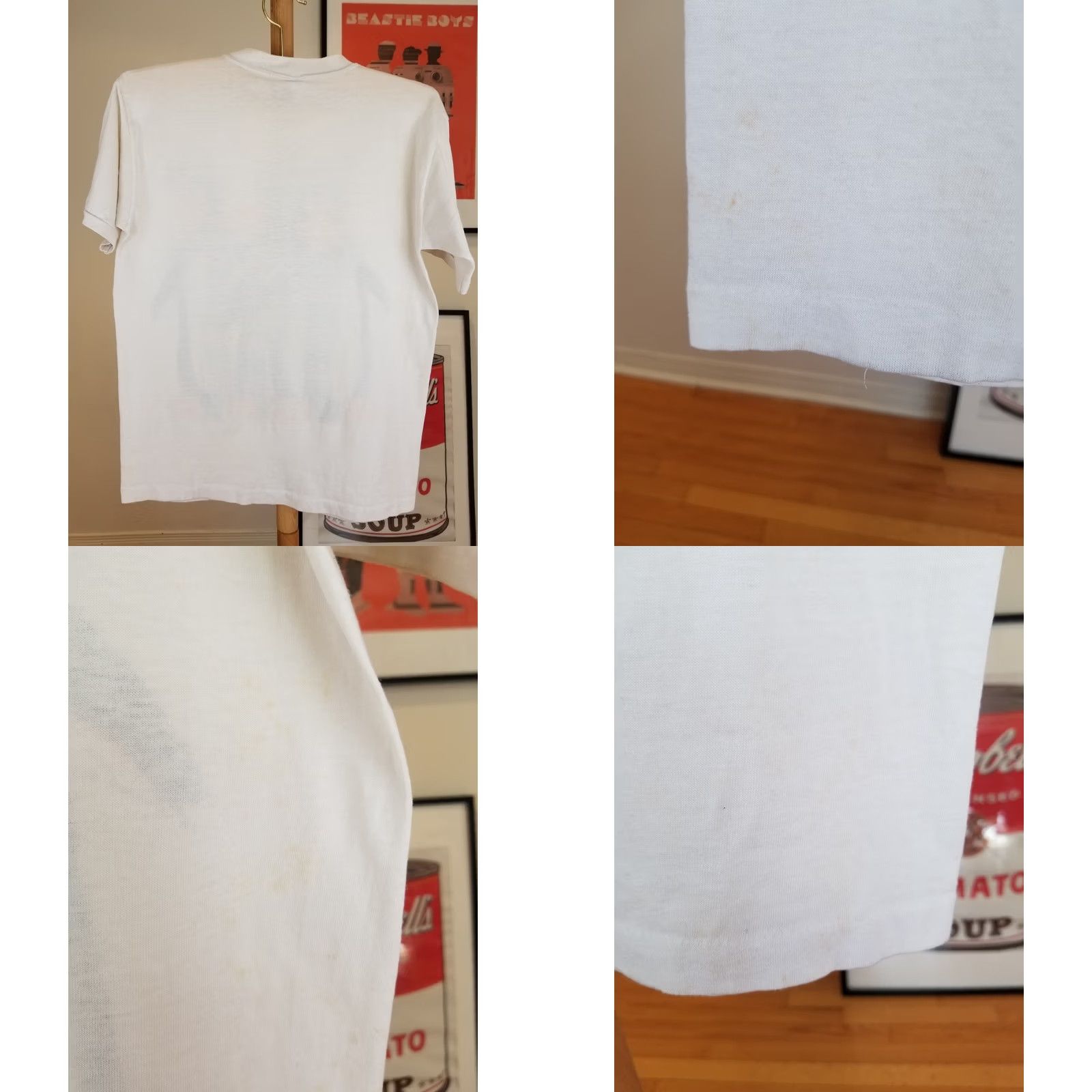 Vintage VINTAGE T-SHIRT 88' THREE PENGUINS WINTER SINGLE STITCH WORN YHIN SZ MEDIUM Mens White Cotton T-Shirt Size US M / EU 48-50 / 2 - 8 Thumbnail