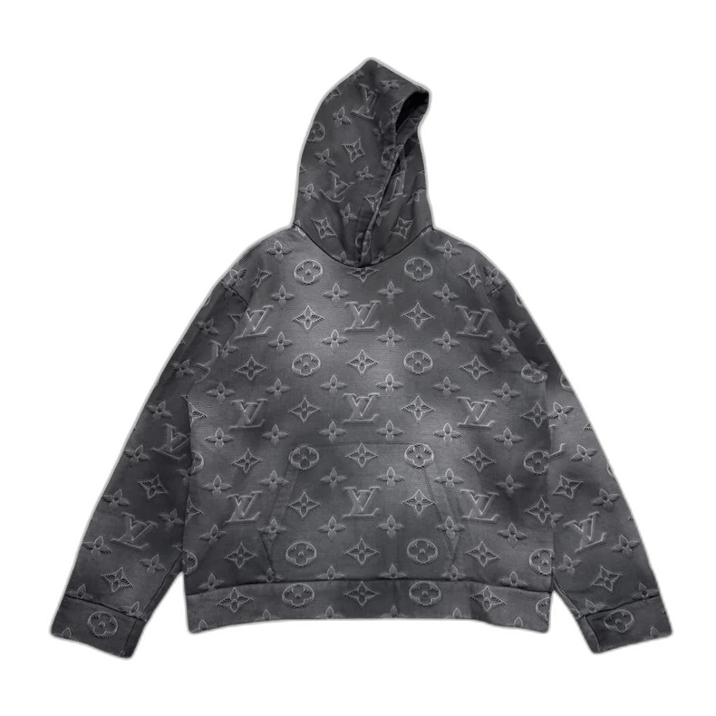 Louis Vuitton Monogram French Terry Zip-Through Hoodie | Grailed