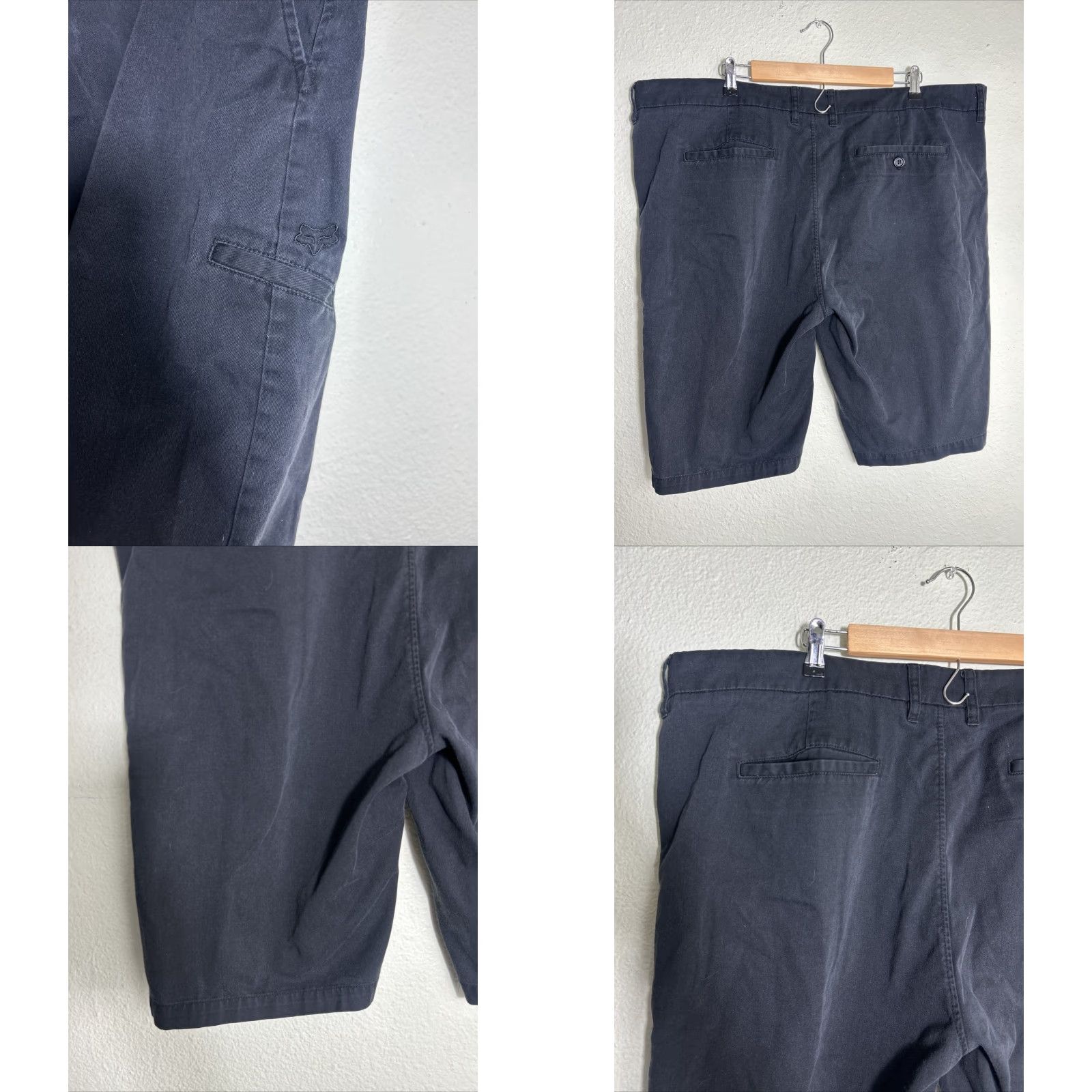 Fox Racing Fox Racing Mens Black Cotton Shorts Size 42x12 Chino Regular Mens Shorts Black 42x12 Size US 42 / EU 58 - 8 Thumbnail